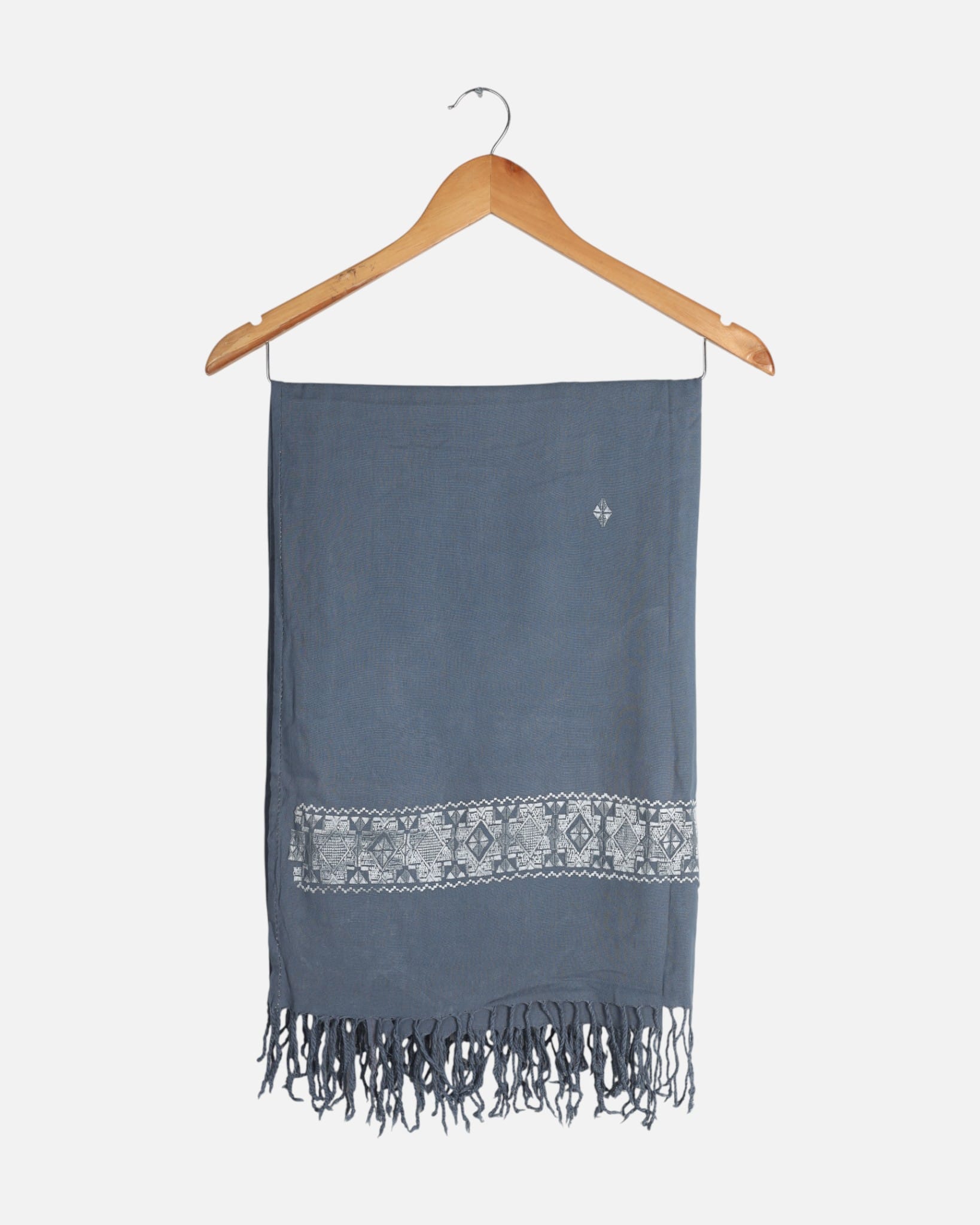 Handwoven Teal Cotton Scarf
