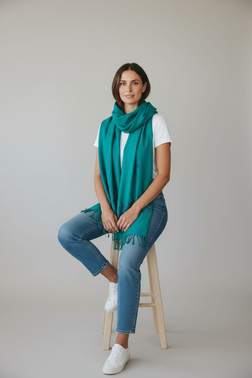 Luxury Handmade Cotton Scarf for Women