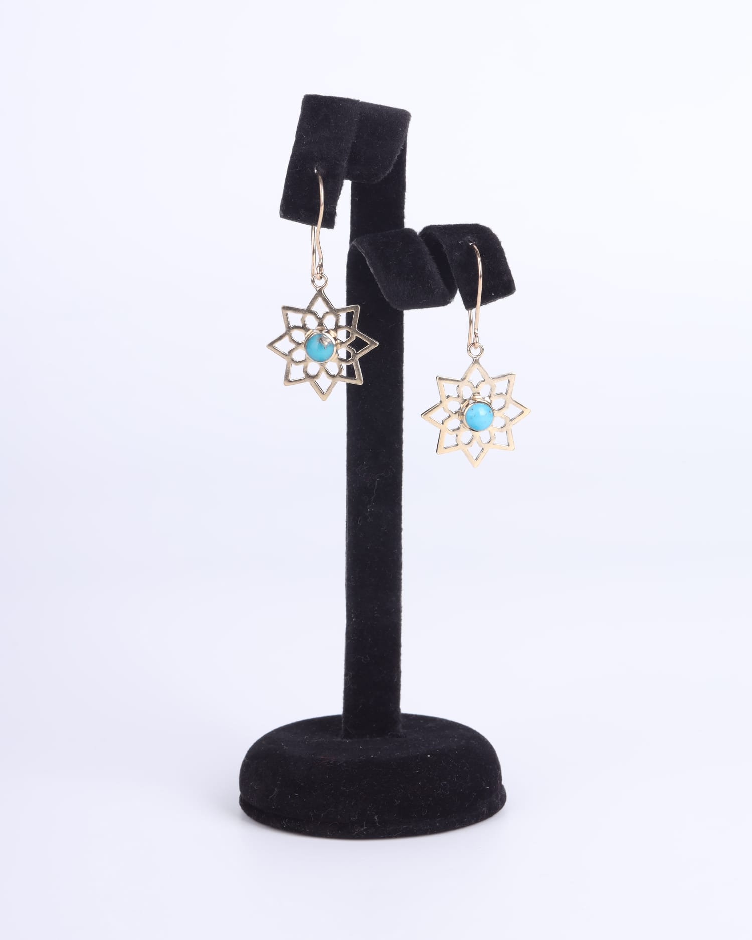 Turquoise Earrings Gold Plated