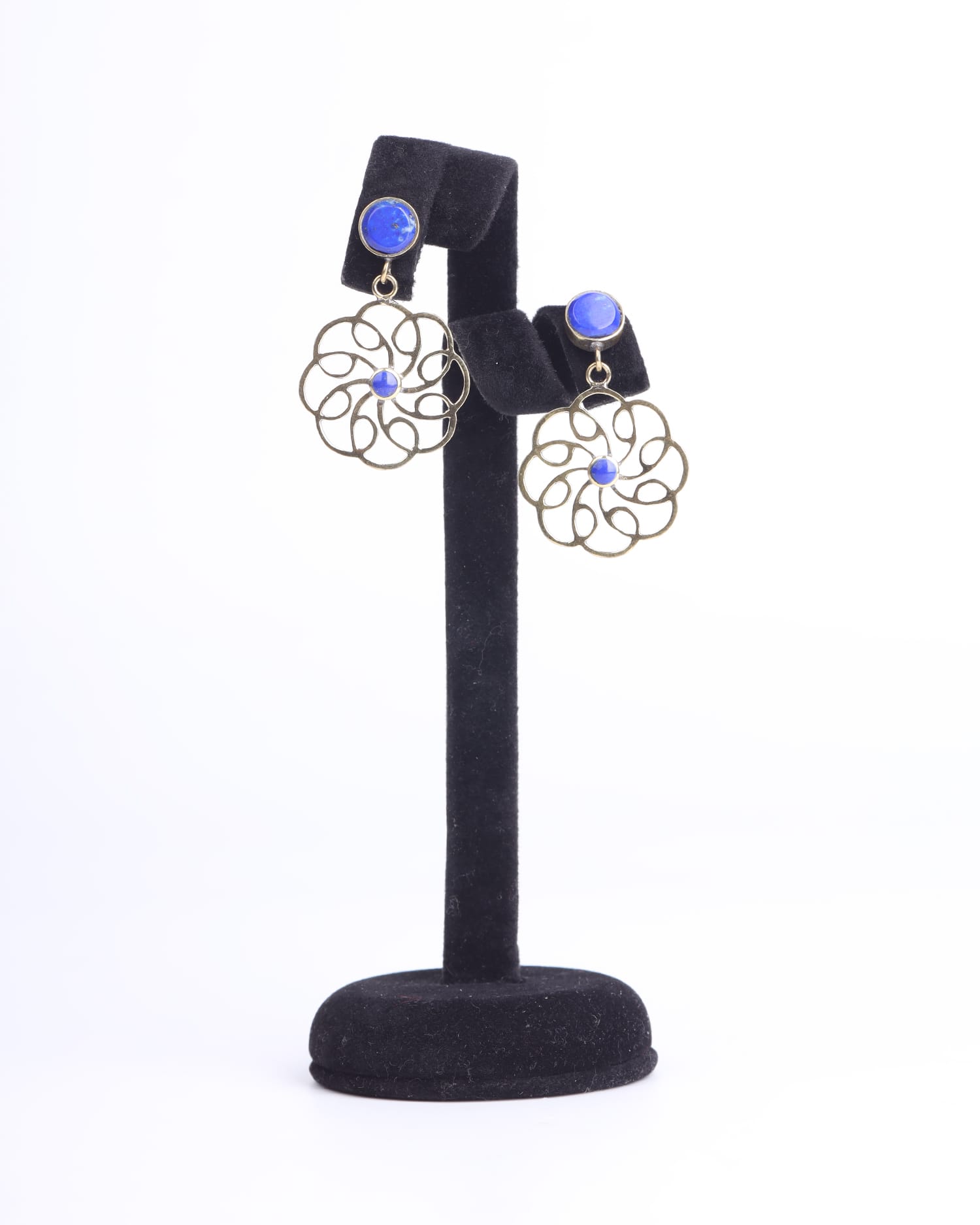 Lapis Lazuli Clip-On Earrings – Handmade