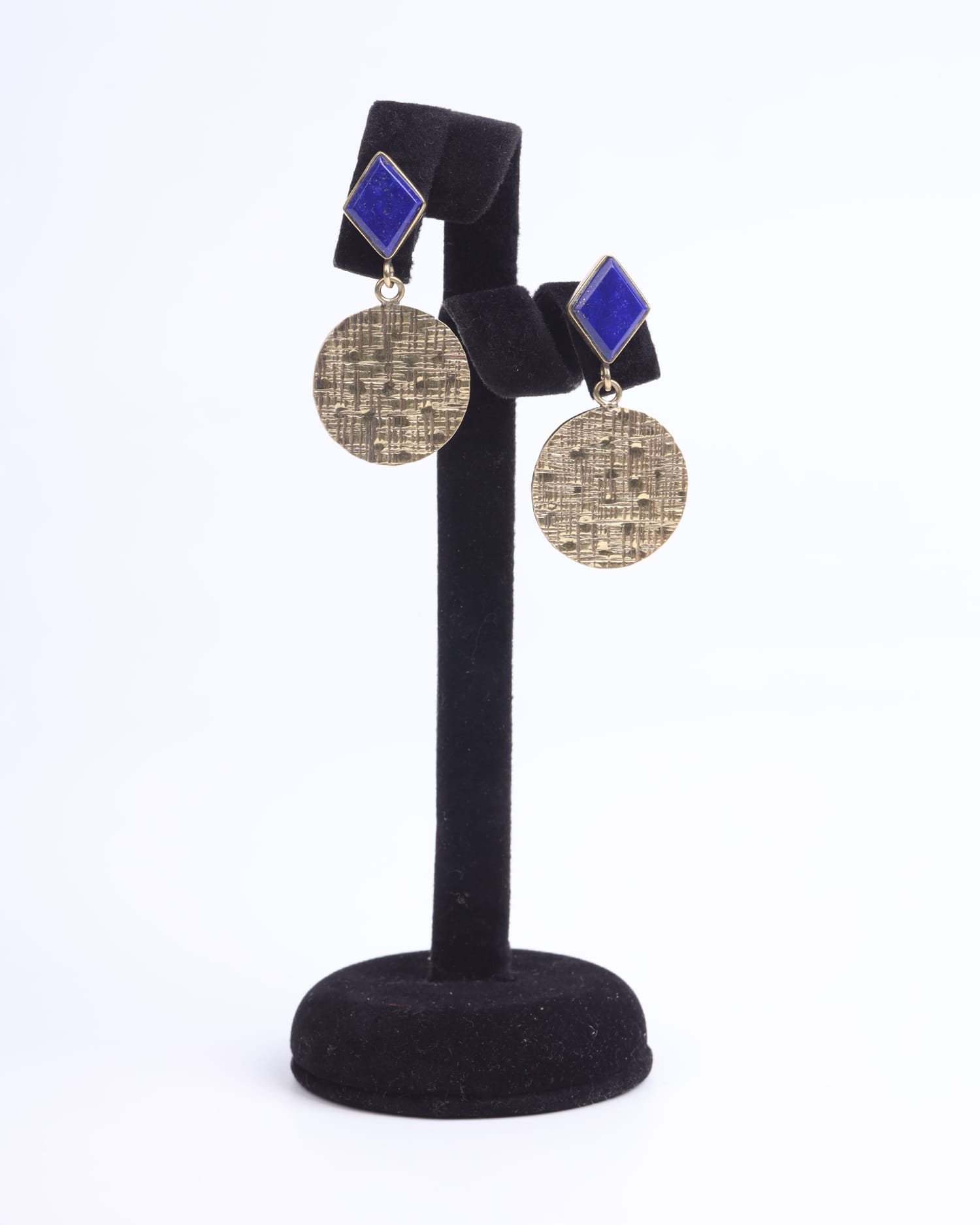 Lapis Lazuli Clip-On Earrings Handmade