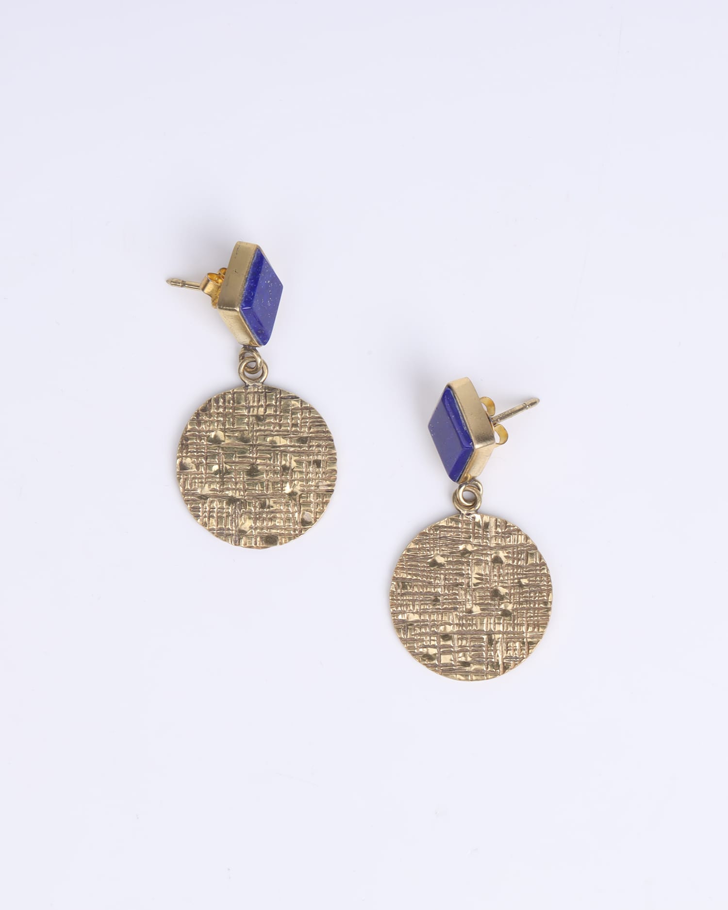 Lapis Lazuli Clip-On Earrings Handmade