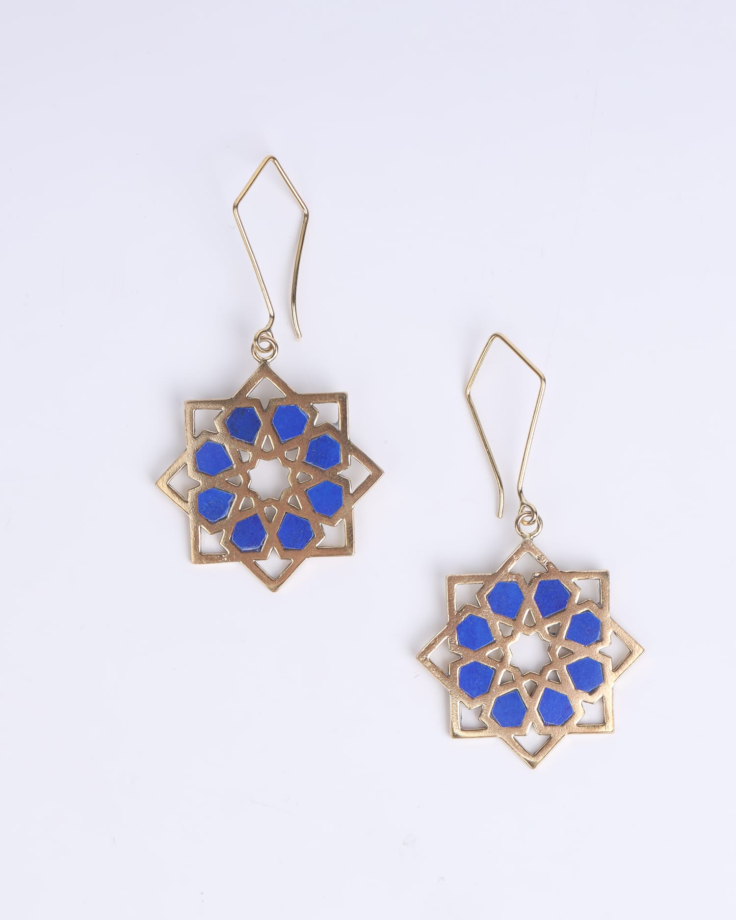 Handmade Brass Earrings with Gold Plating