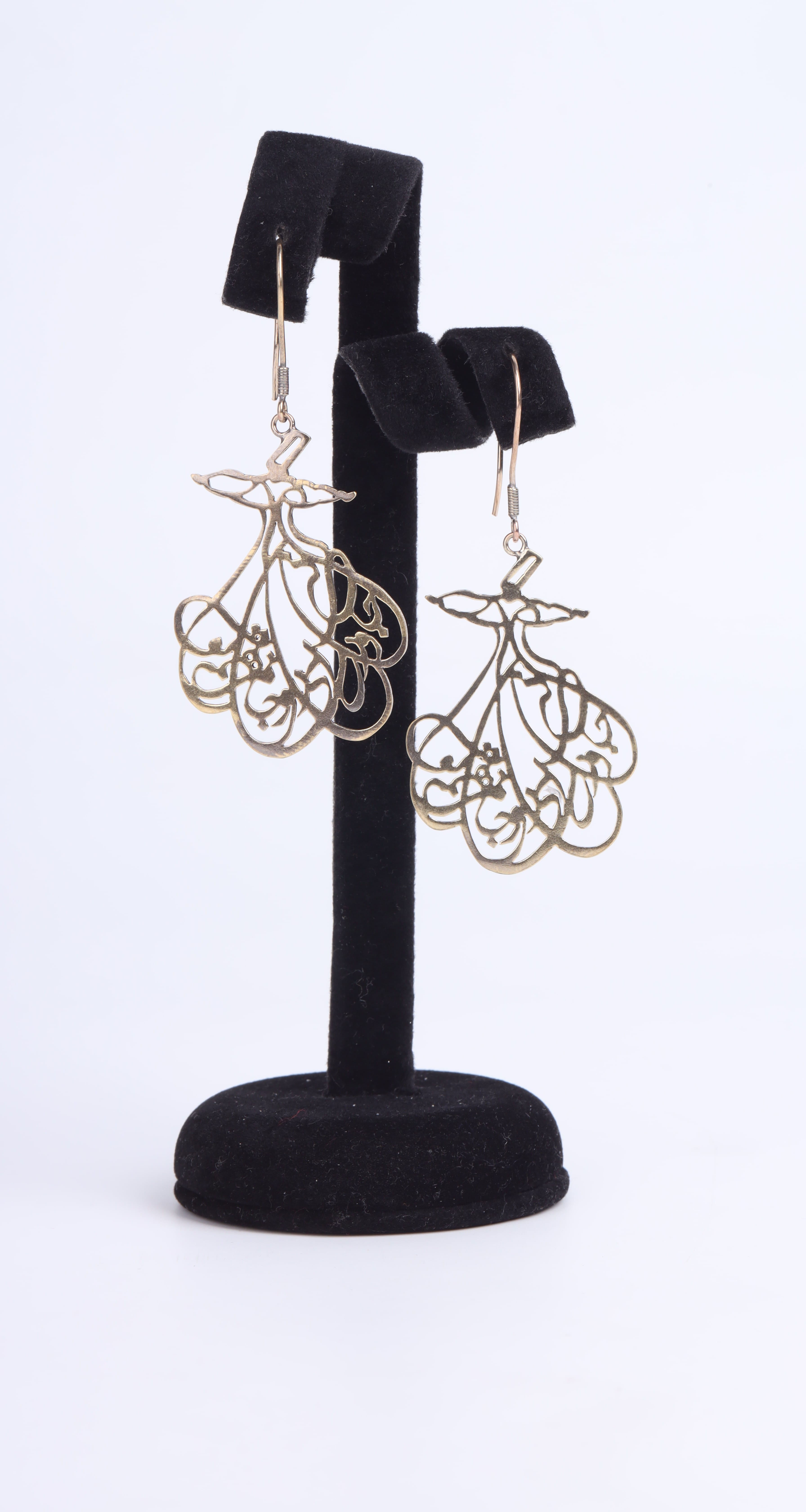 Handmade Brass Earrings with Gold Plating