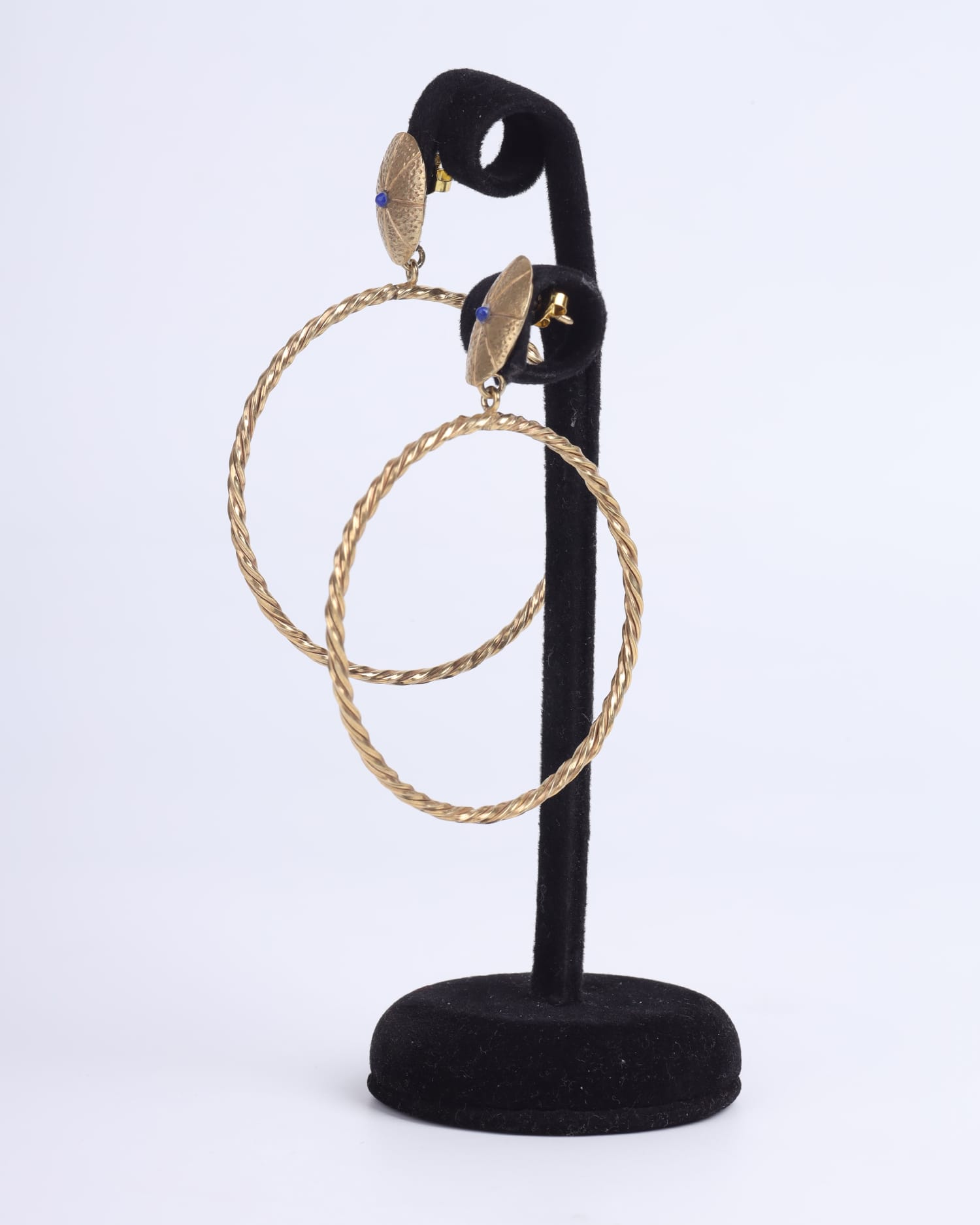 Gold Plated Lapis Lazuli Earrings