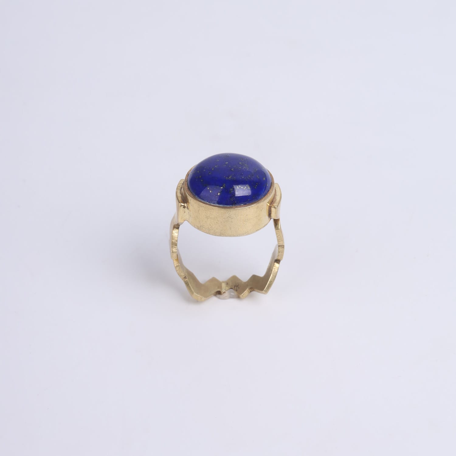 Lapis Lazuli Gold Plated Brass Ring