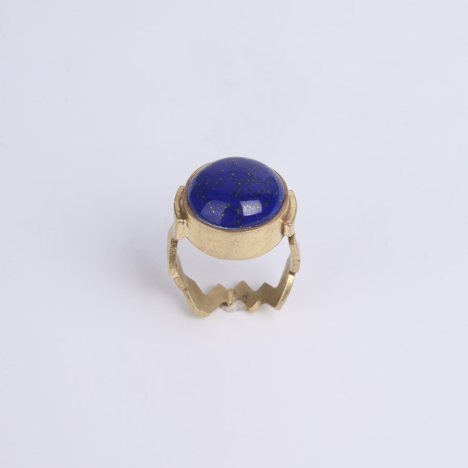 Lapis Lazuli Gold Plated Brass Ring