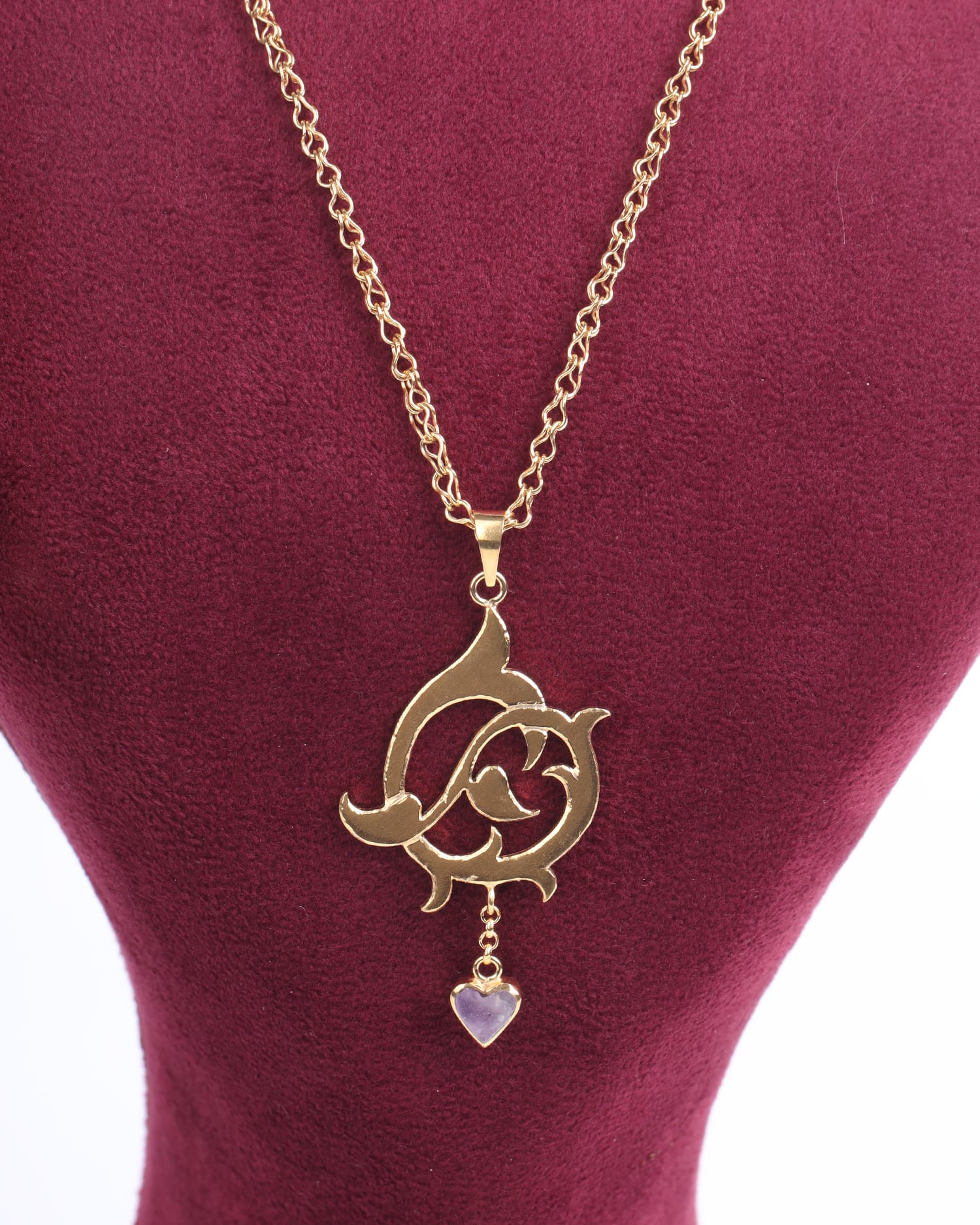 Sentimental Amethyst Love Necklace