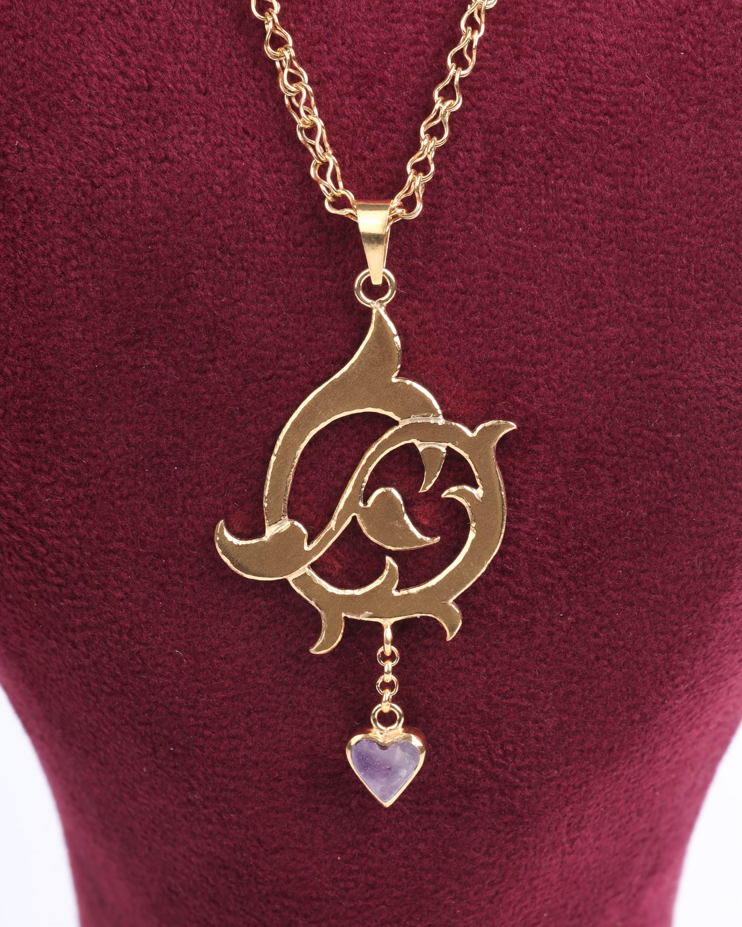 Sentimental Amethyst Love Necklace
