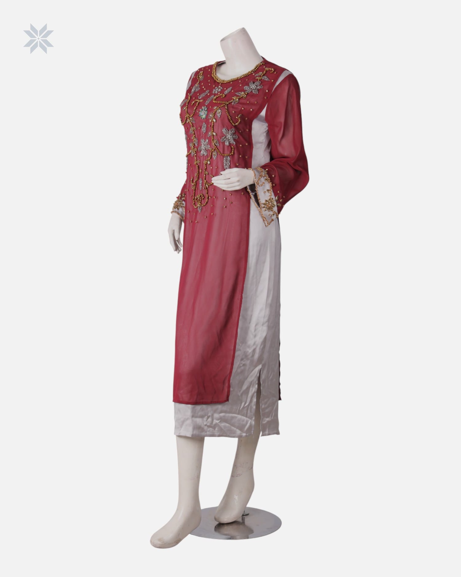 Elegant Afghan Arabic Two Piece Dress
