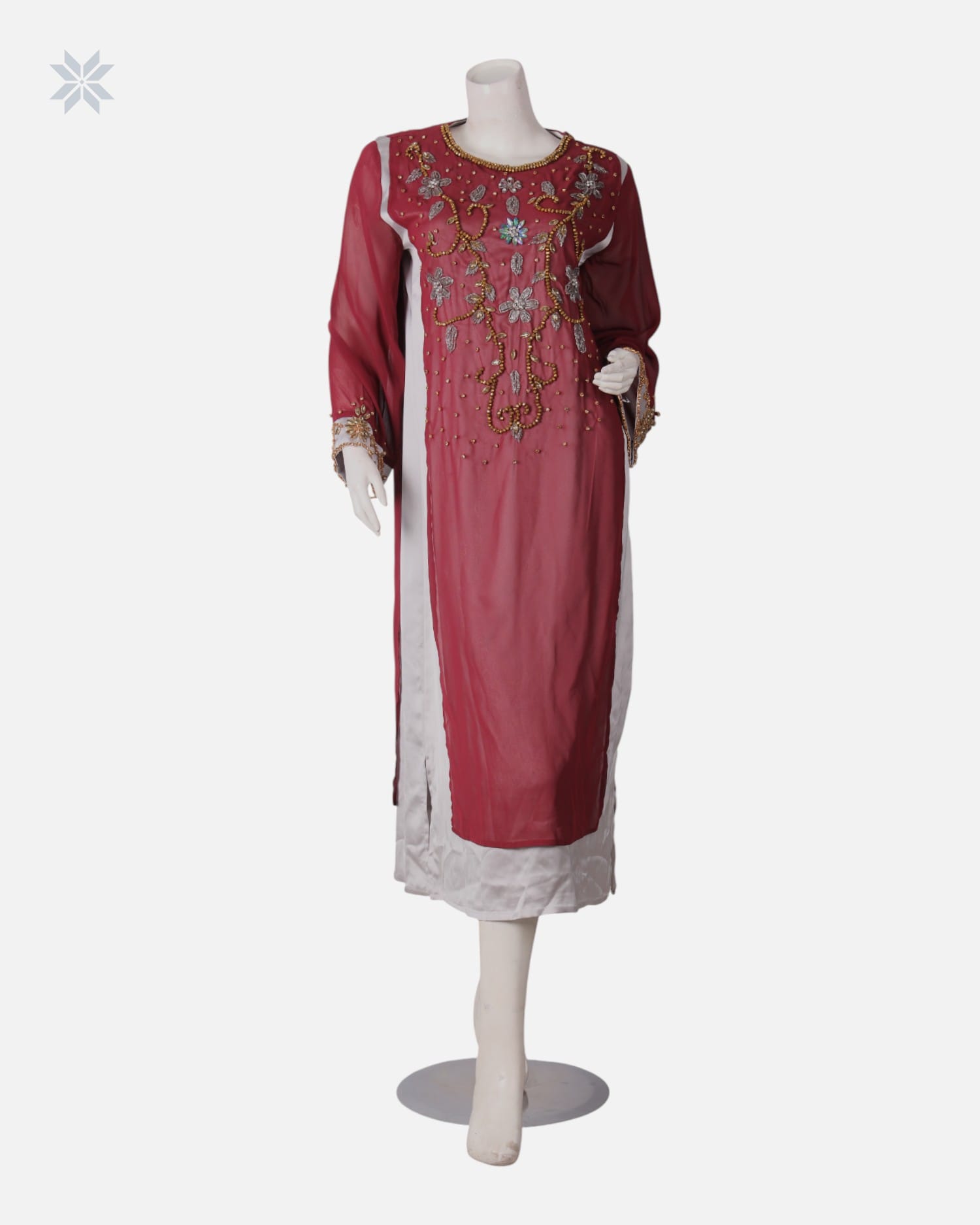 Elegant Afghan Arabic Two Piece Dress