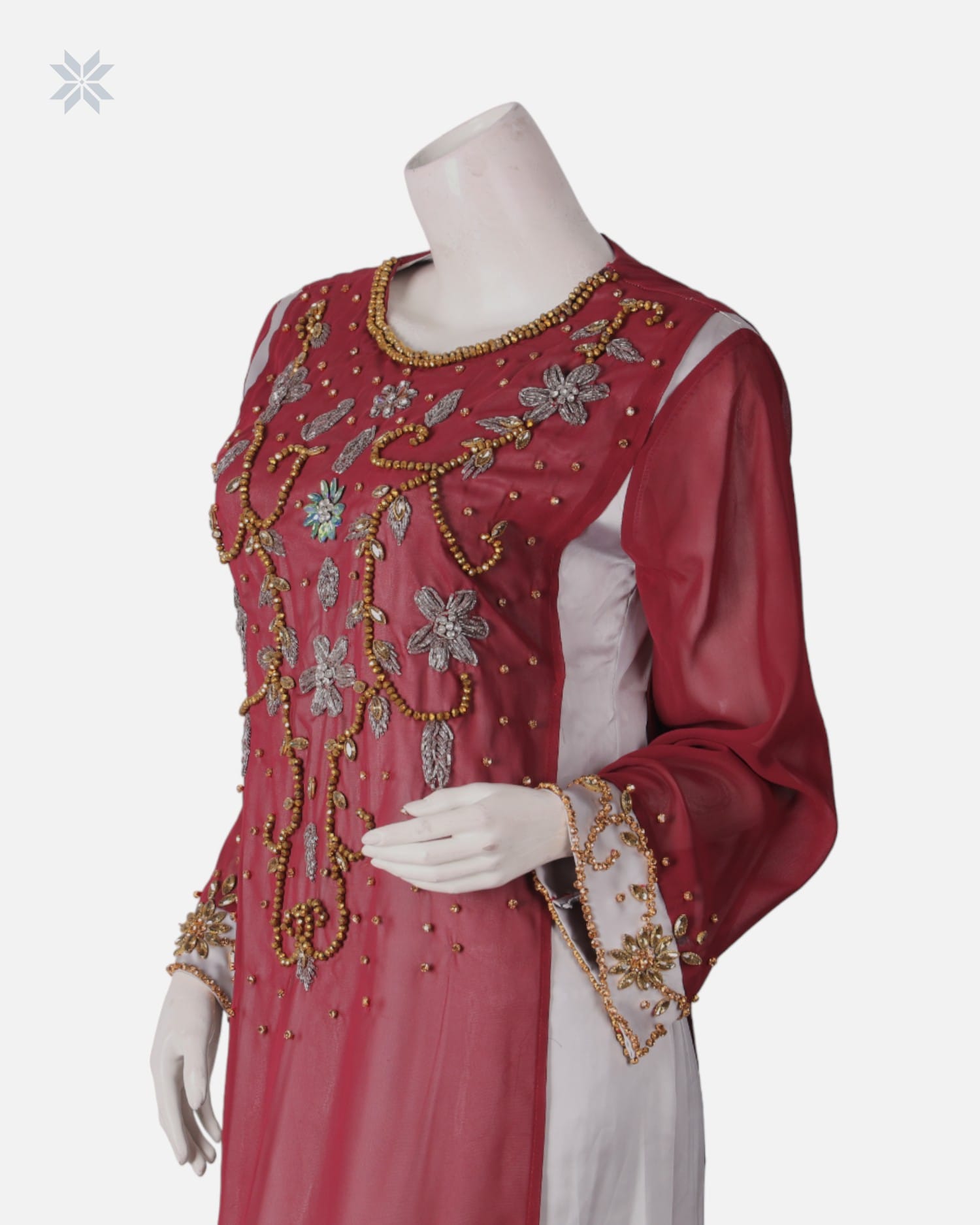 Elegant Afghan Arabic Two Piece Dress