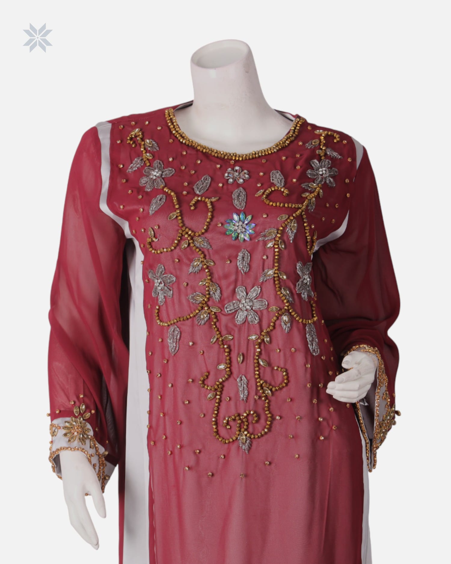 Elegant Afghan Arabic Two Piece Dress