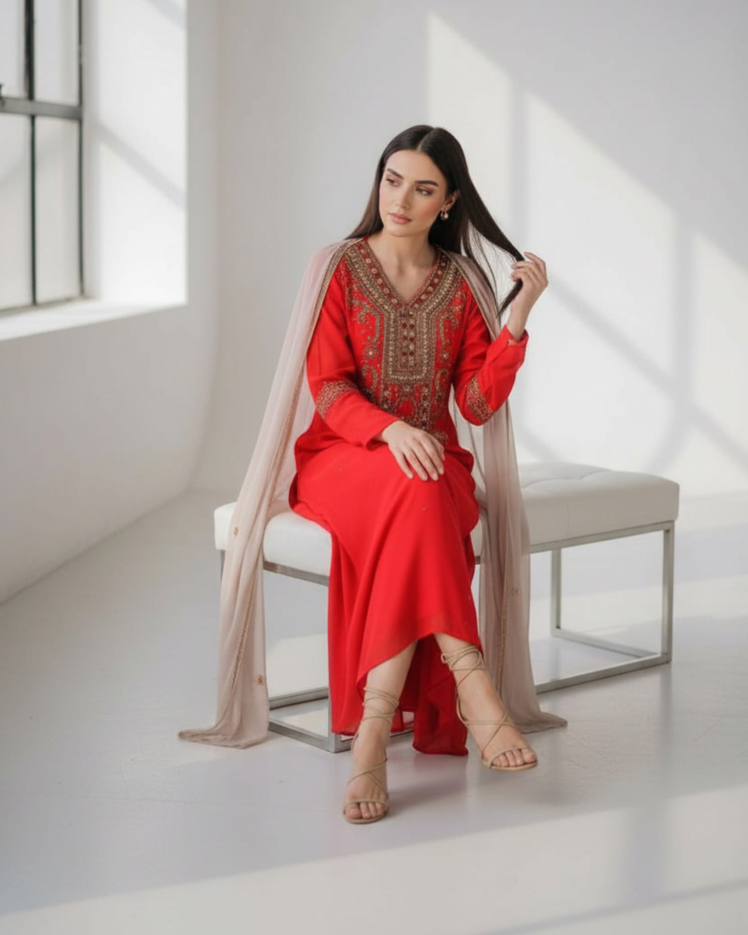 Traditional Arabic Two Piece Dress