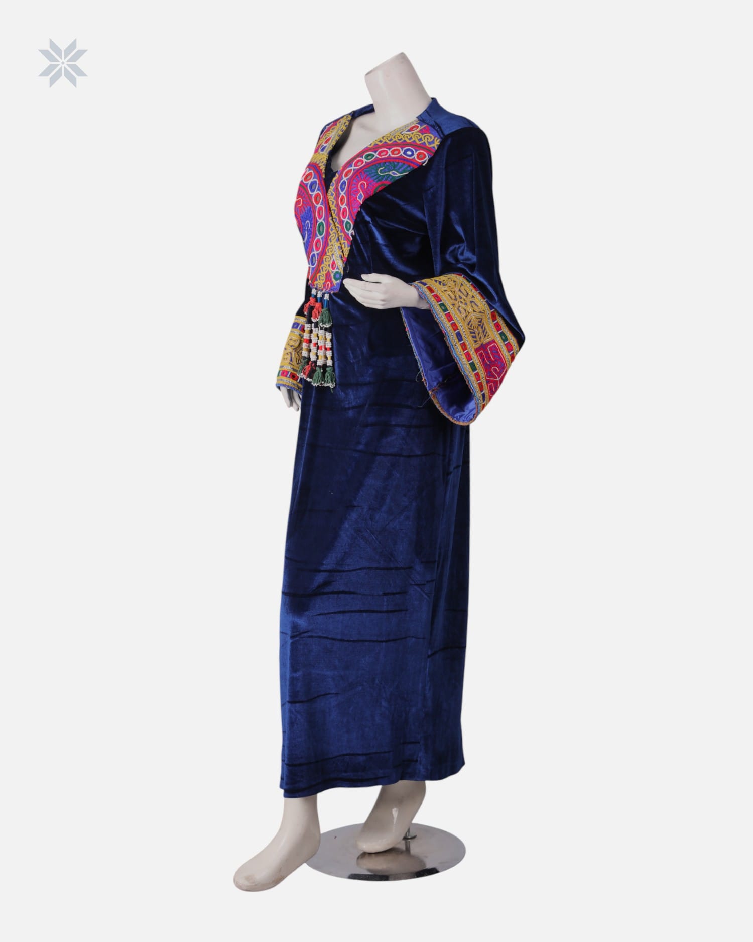 Afghan Silk Velvet Long Dress
