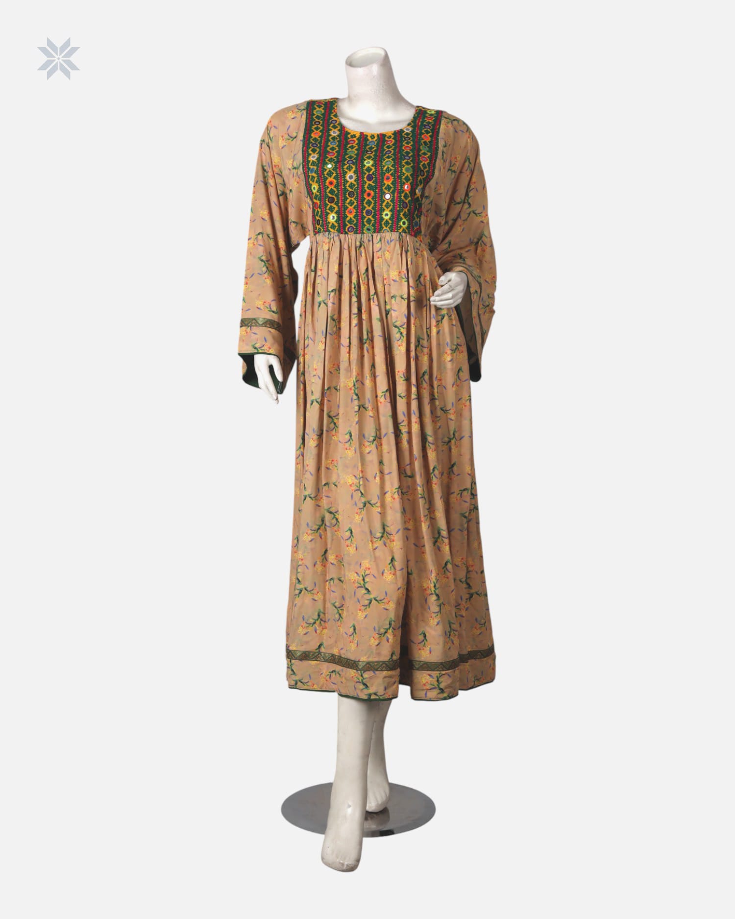 Traditional Afghan Floral Dress Handmade