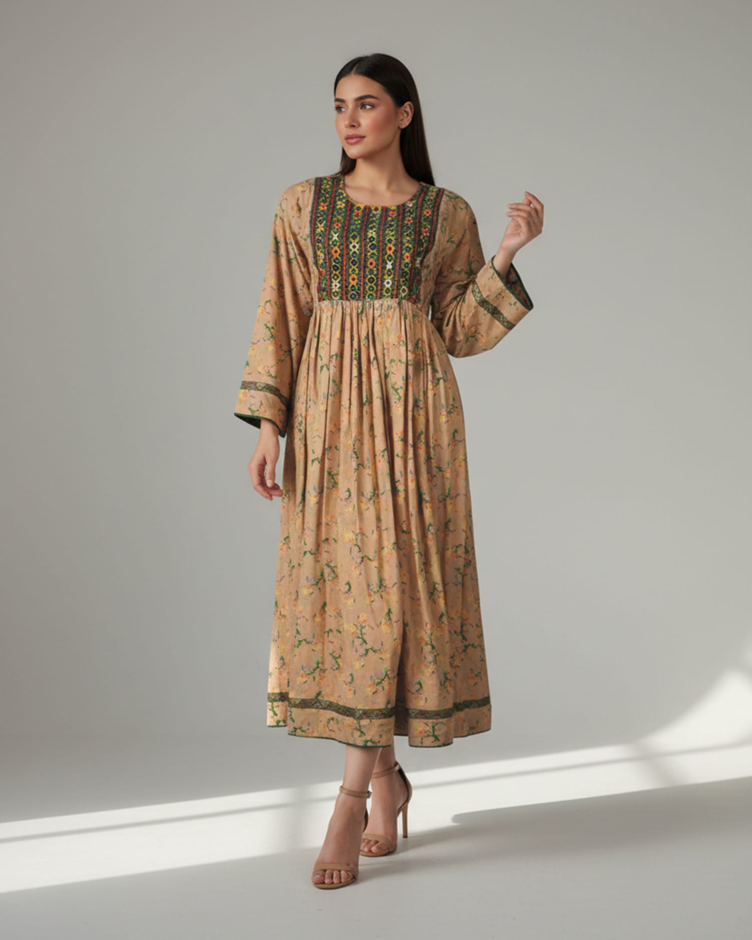 Traditional Afghan Floral Dress Handmade