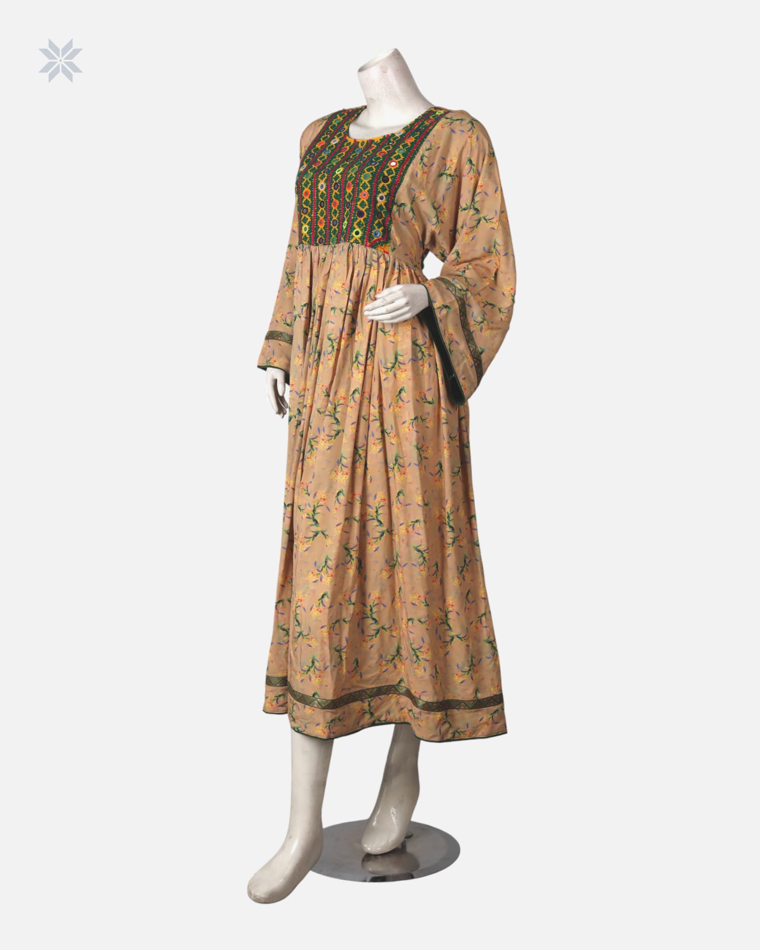 Traditional Afghan Floral Dress Handmade