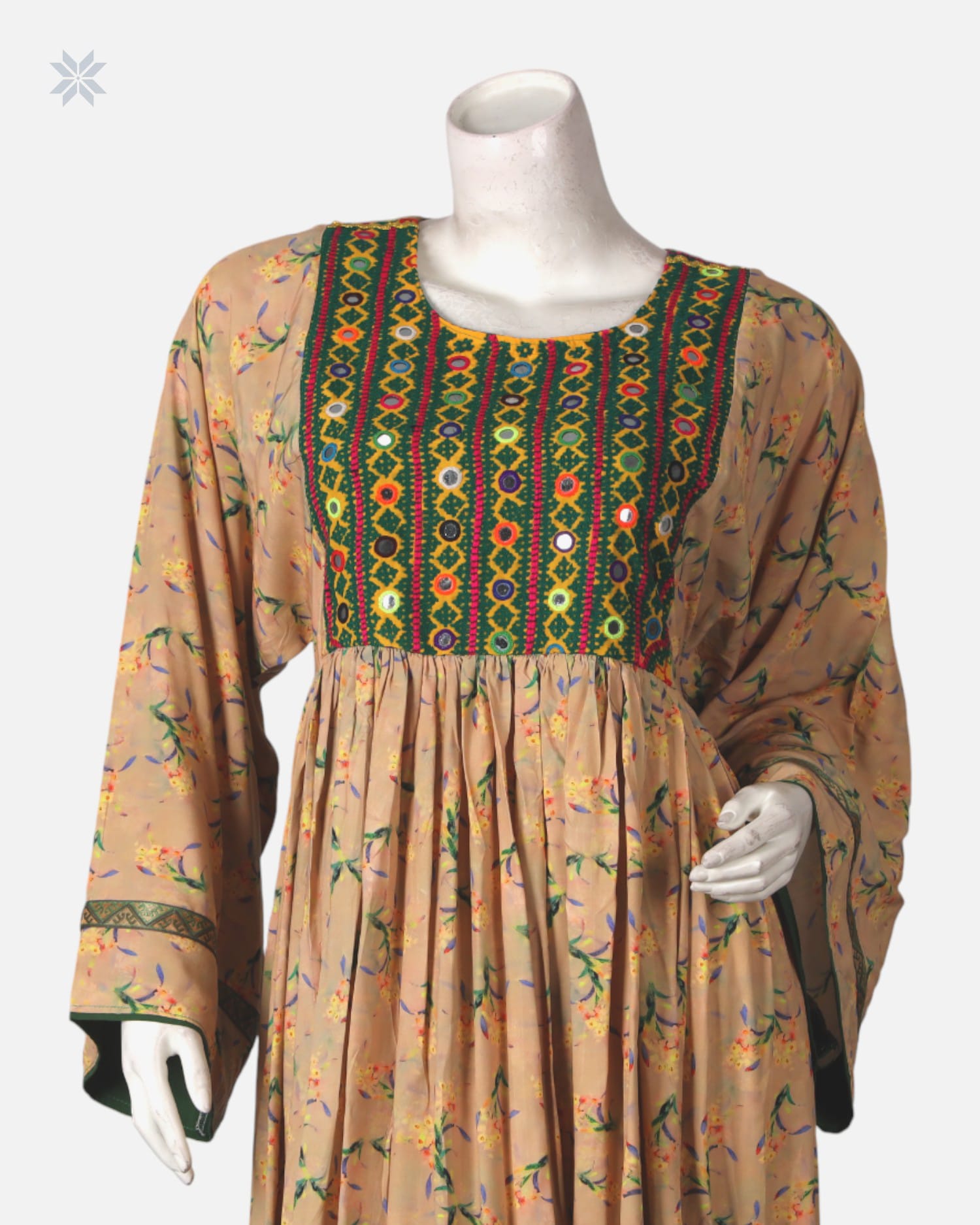 Traditional Afghan Floral Dress Handmade