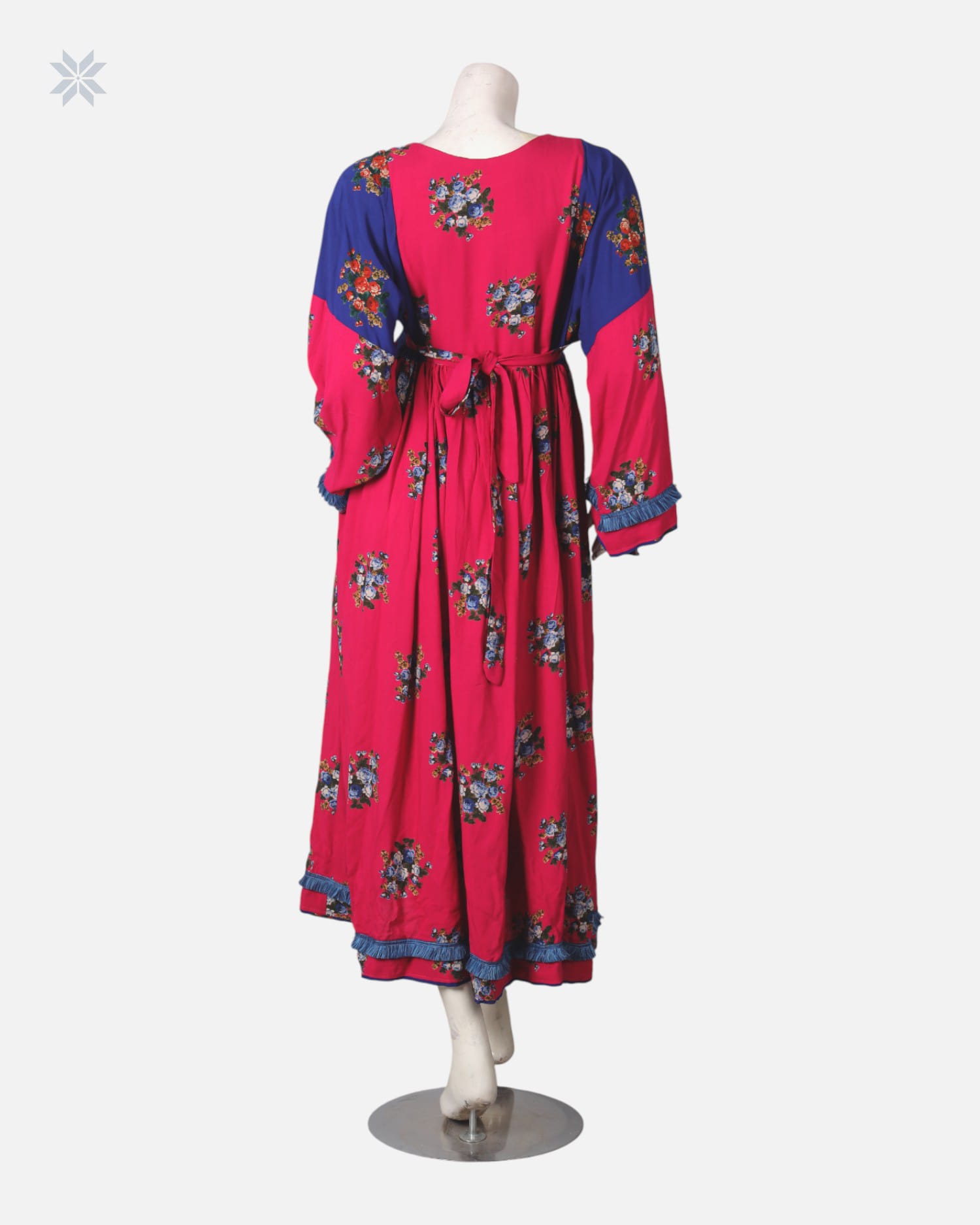 Colorful Embroidered Gown Handmade Dress