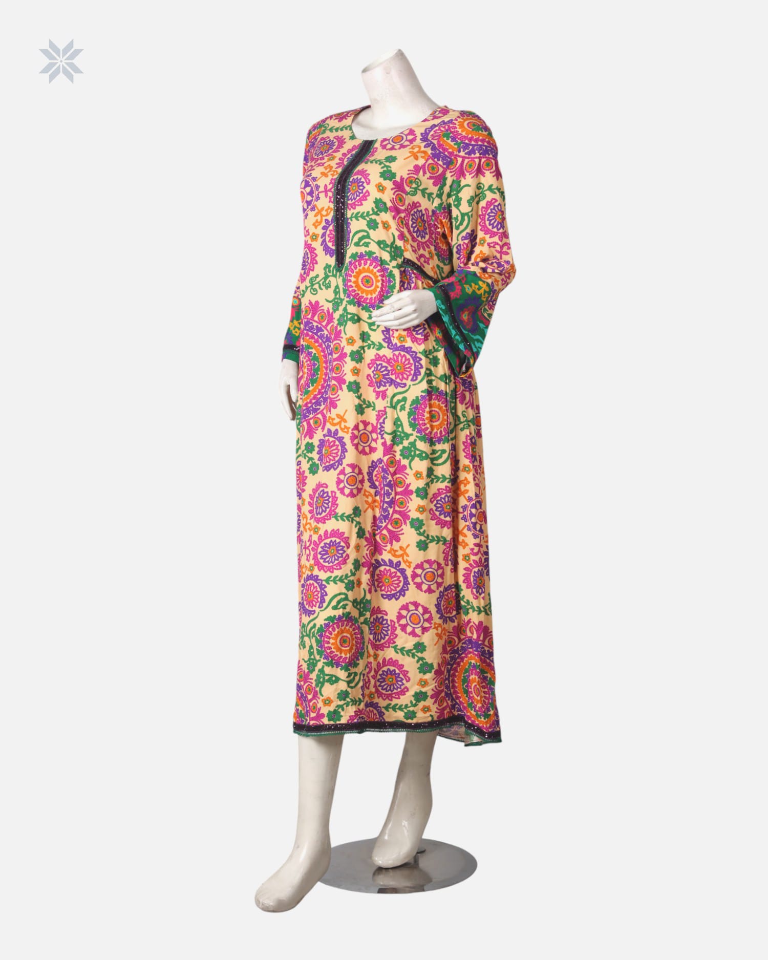 Embroidered Cotton Dress for Work & Gatherings
