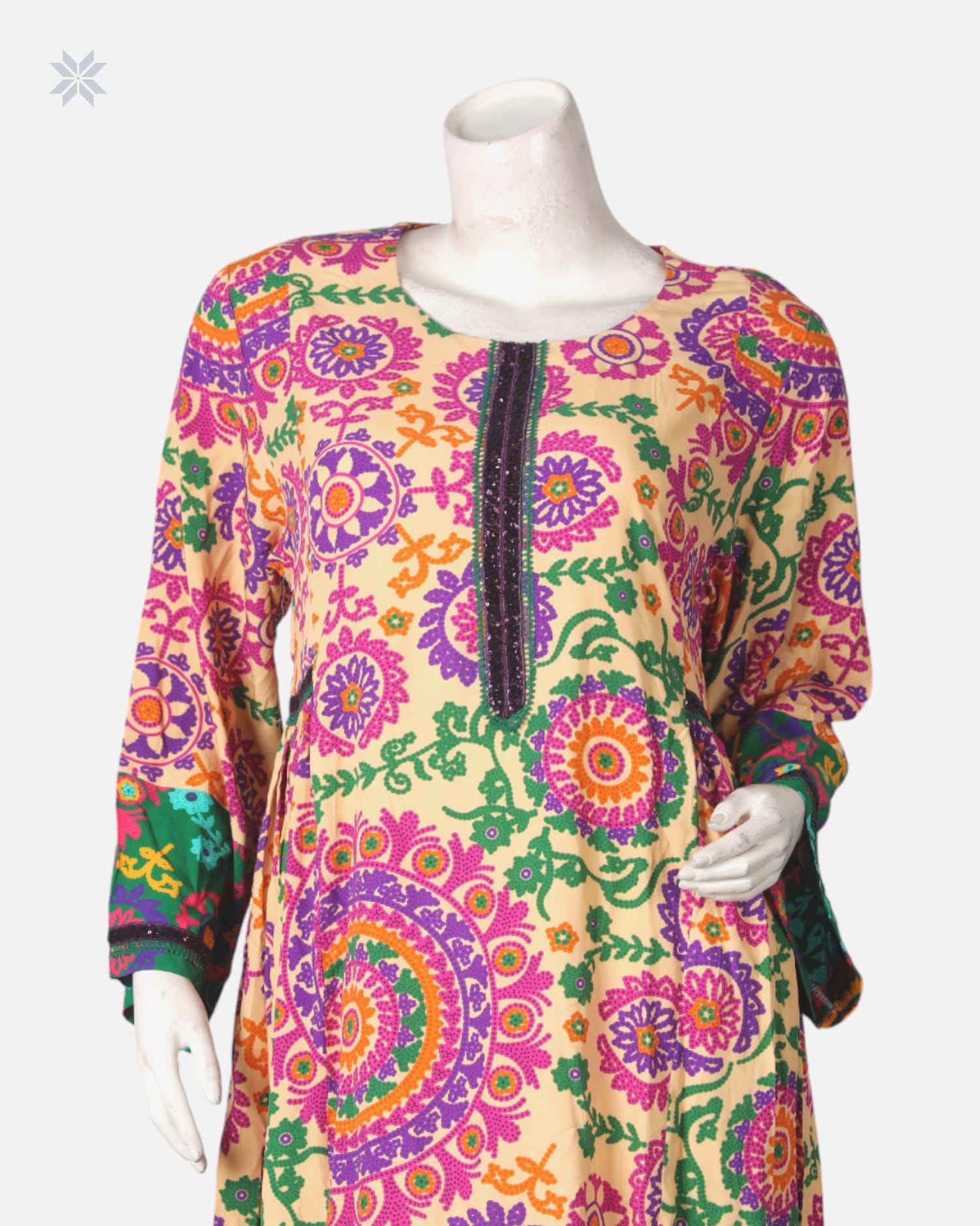 Embroidered Cotton Dress for Work & Gatherings