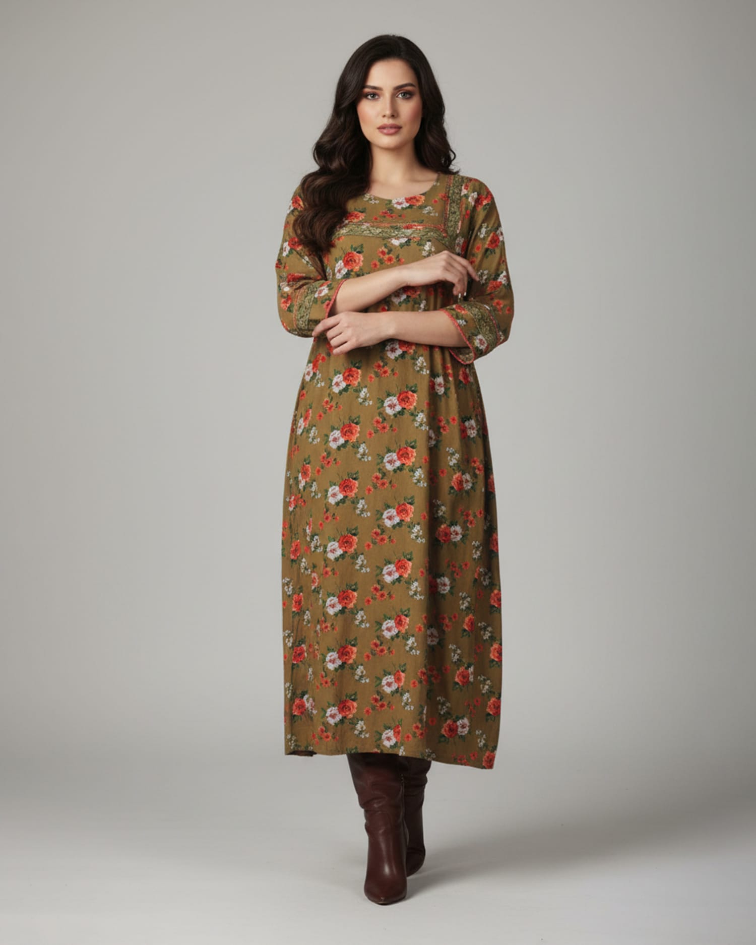 Traditional Floral Dress
