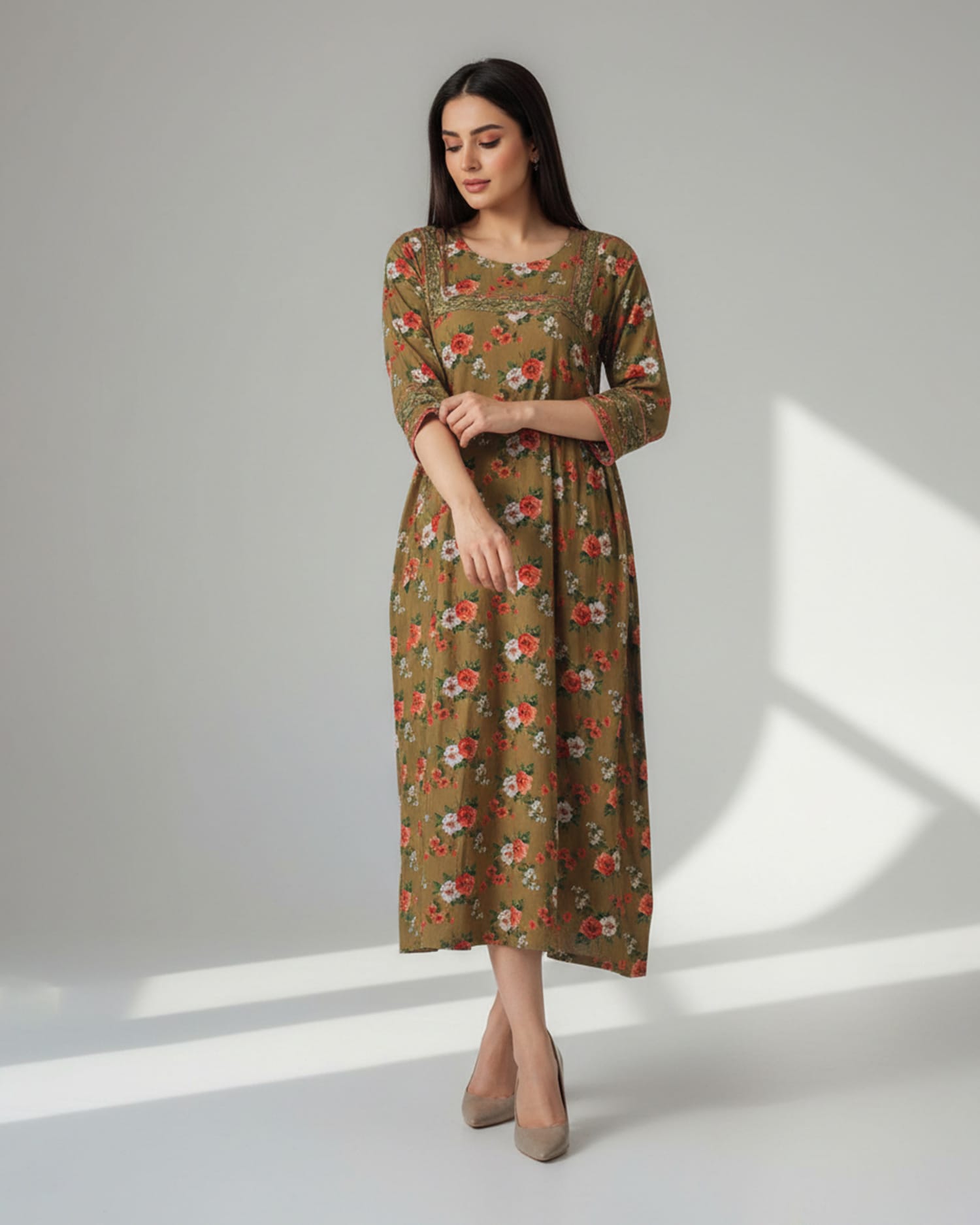 Traditional Floral Dress