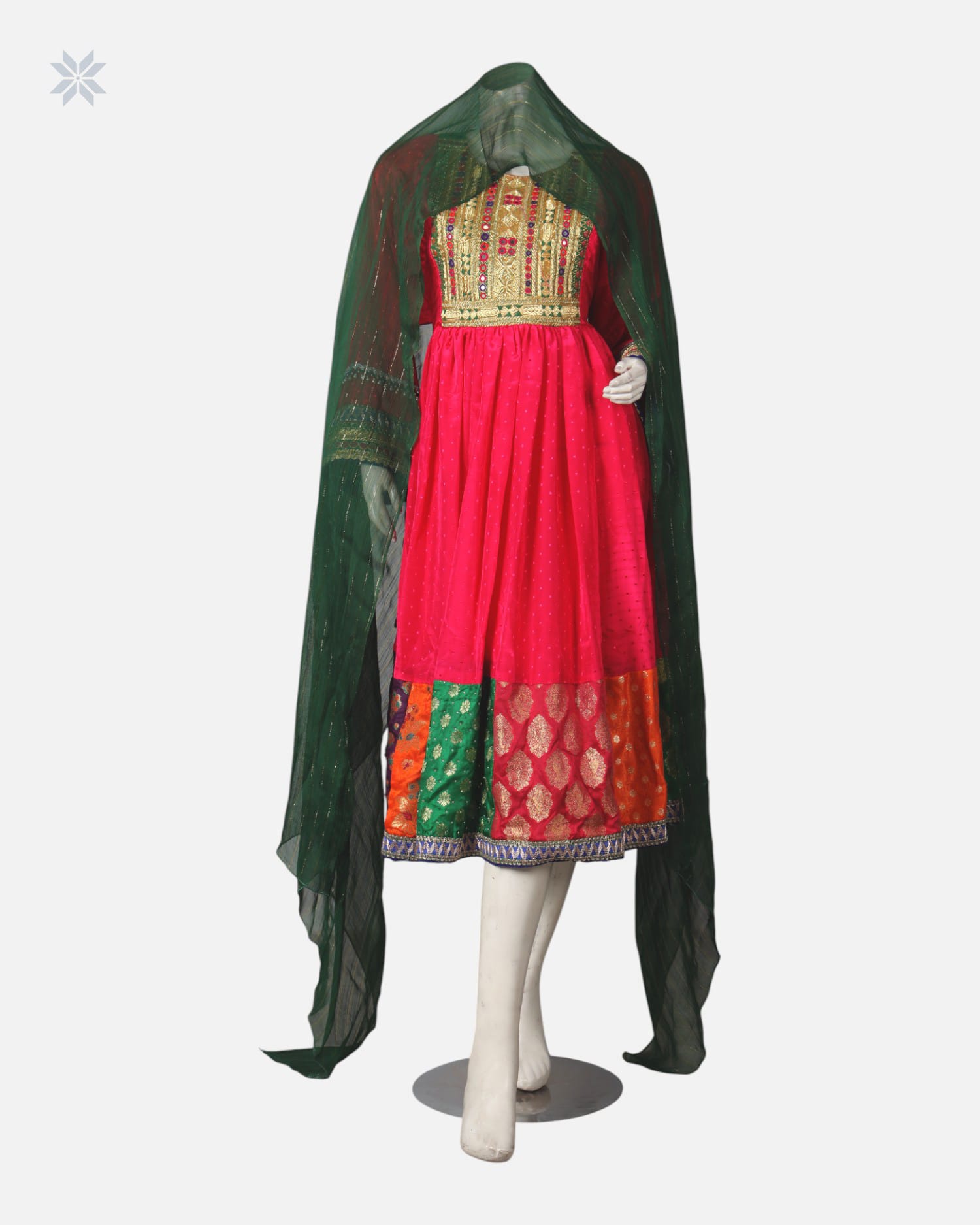 Handmade Afghan Floral Dress