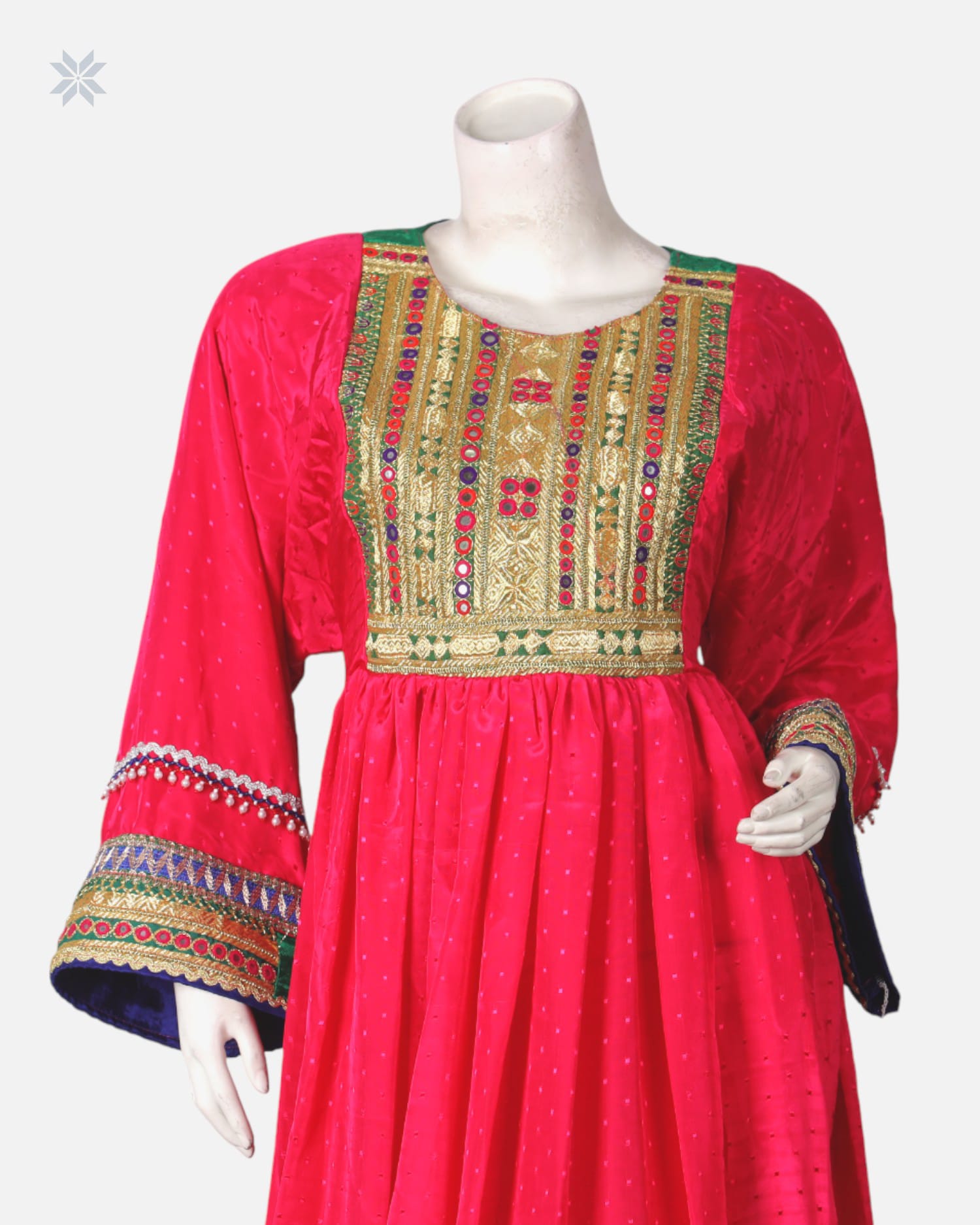 Handmade Afghan Floral Dress