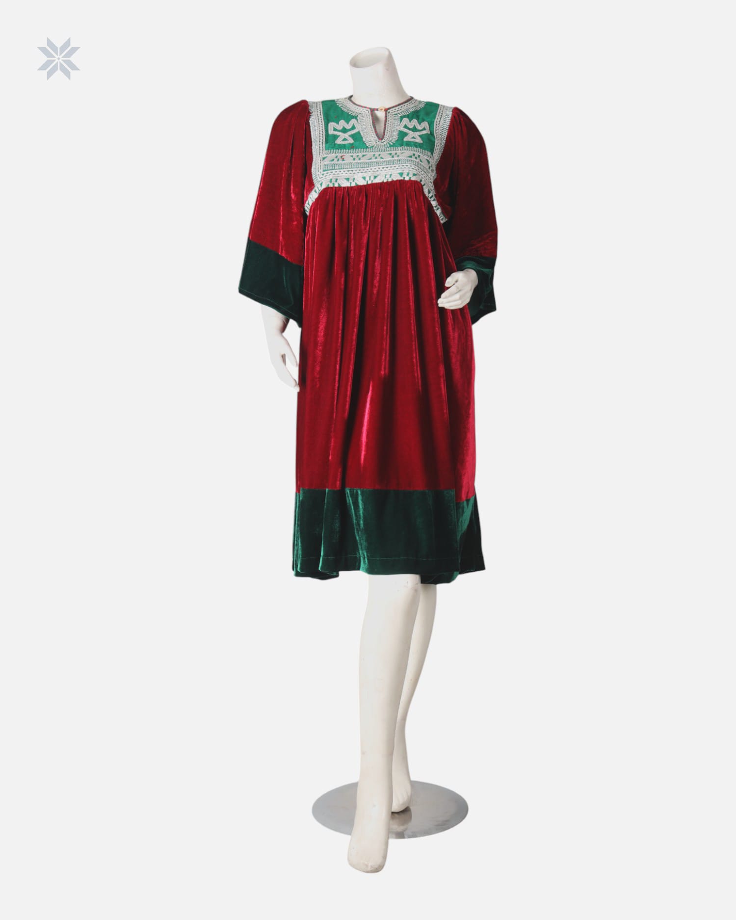 Luxurious Velvet Afghan Dress