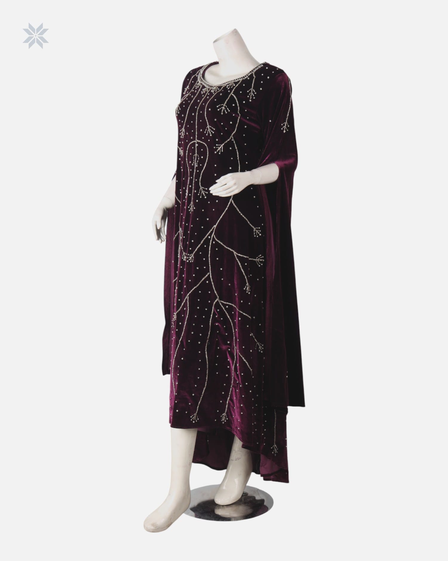 Classic Arabic Velvet Party Dress