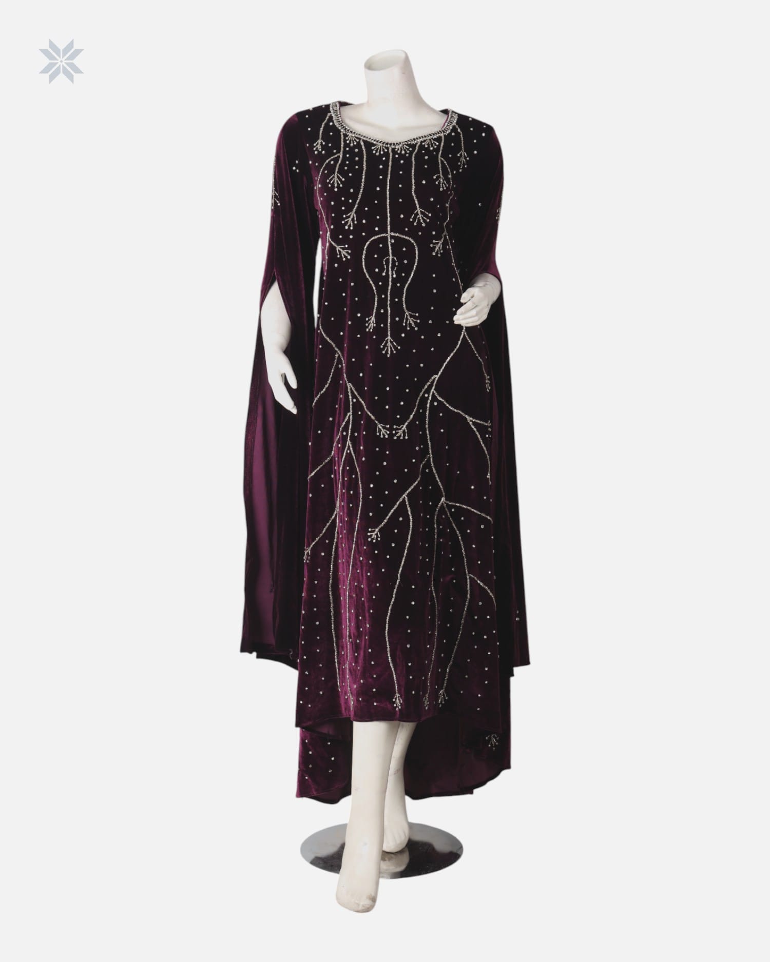 Classic Arabic Velvet Party Dress
