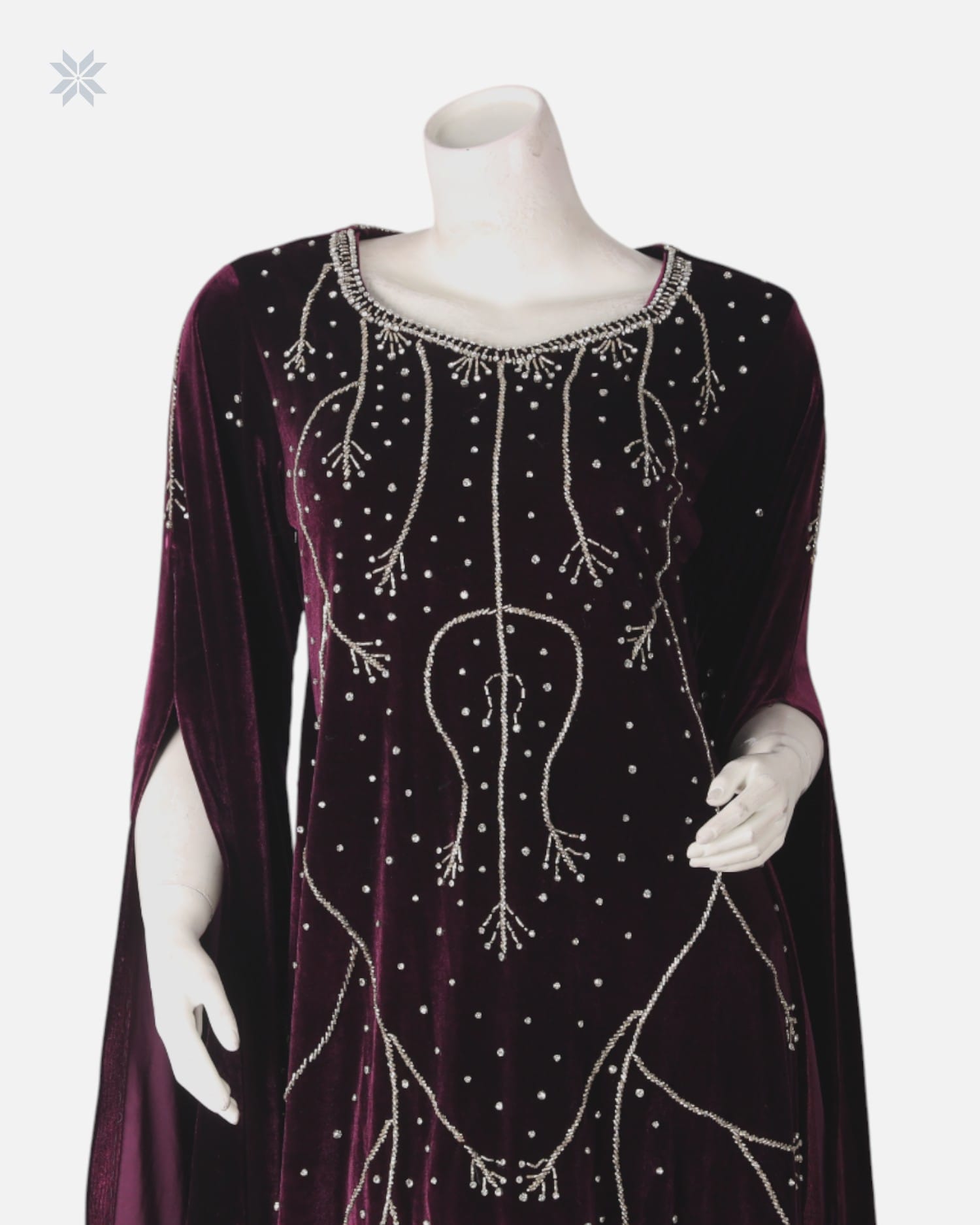 Classic Arabic Velvet Party Dress