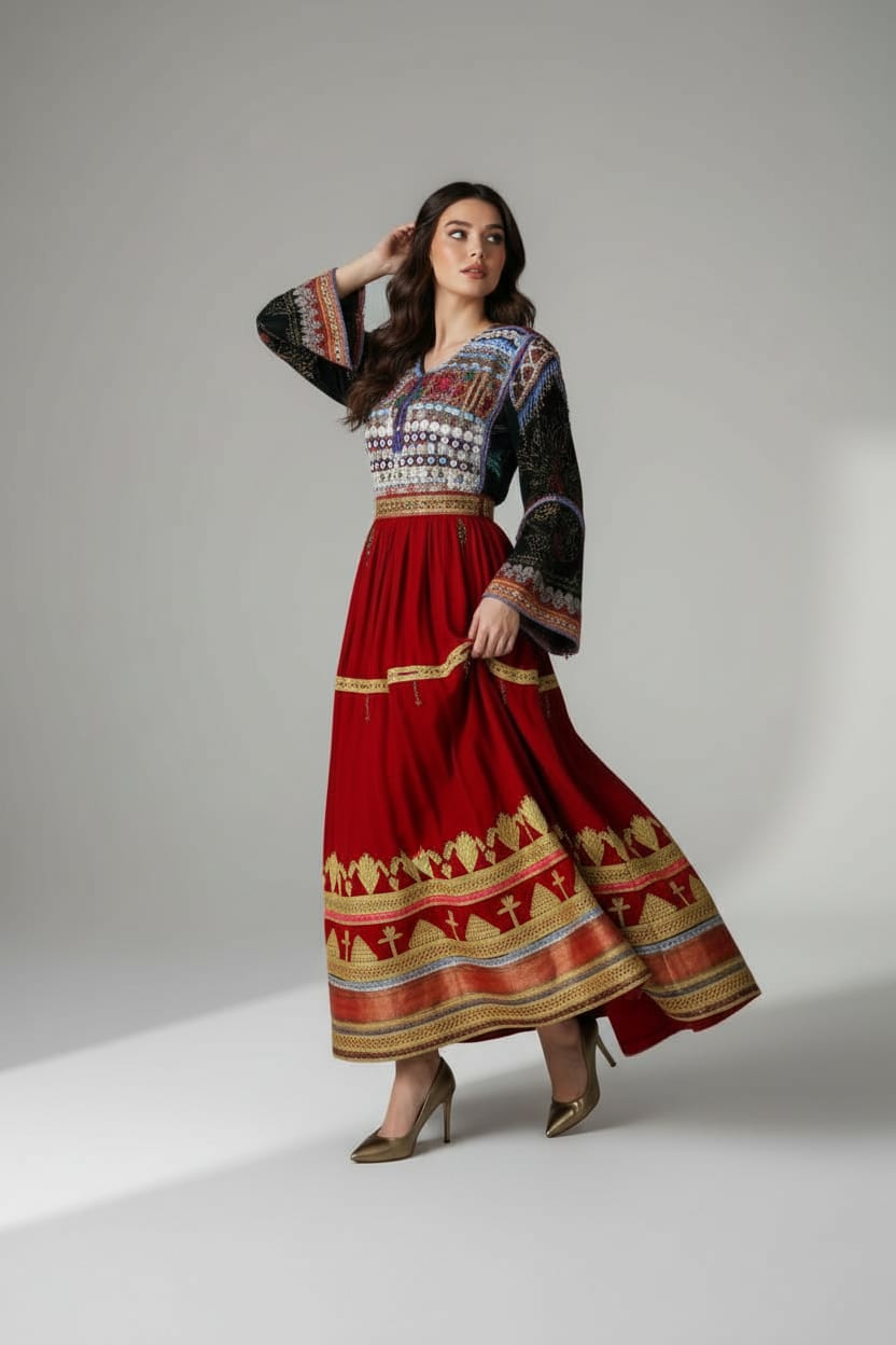Afghan Traditional Ghand Dress – Handcrafted & Embroidered