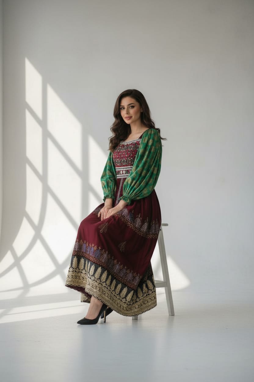 Afghan Traditional Ghand Dress – Handcrafted Elegance