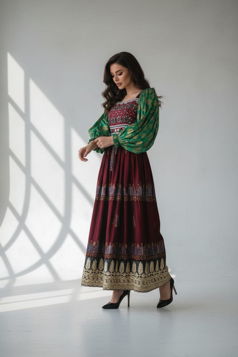 Afghan Traditional Ghand Dress – Handcrafted Elegance