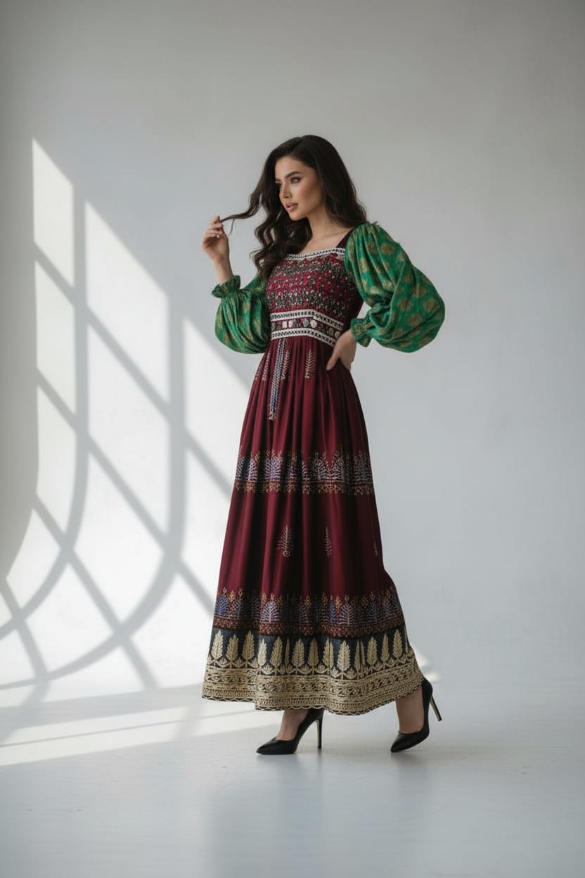 Afghan Traditional Ghand Dress – Handcrafted Elegance