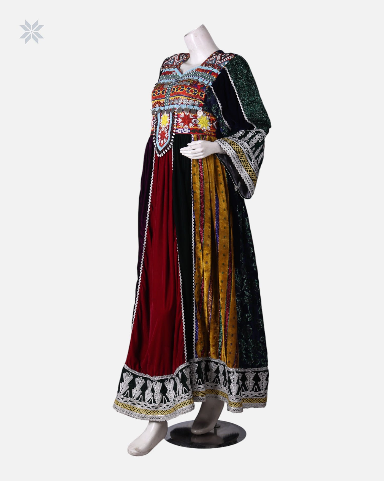 Velvet Bakhmal Dress with Zari Embroidery