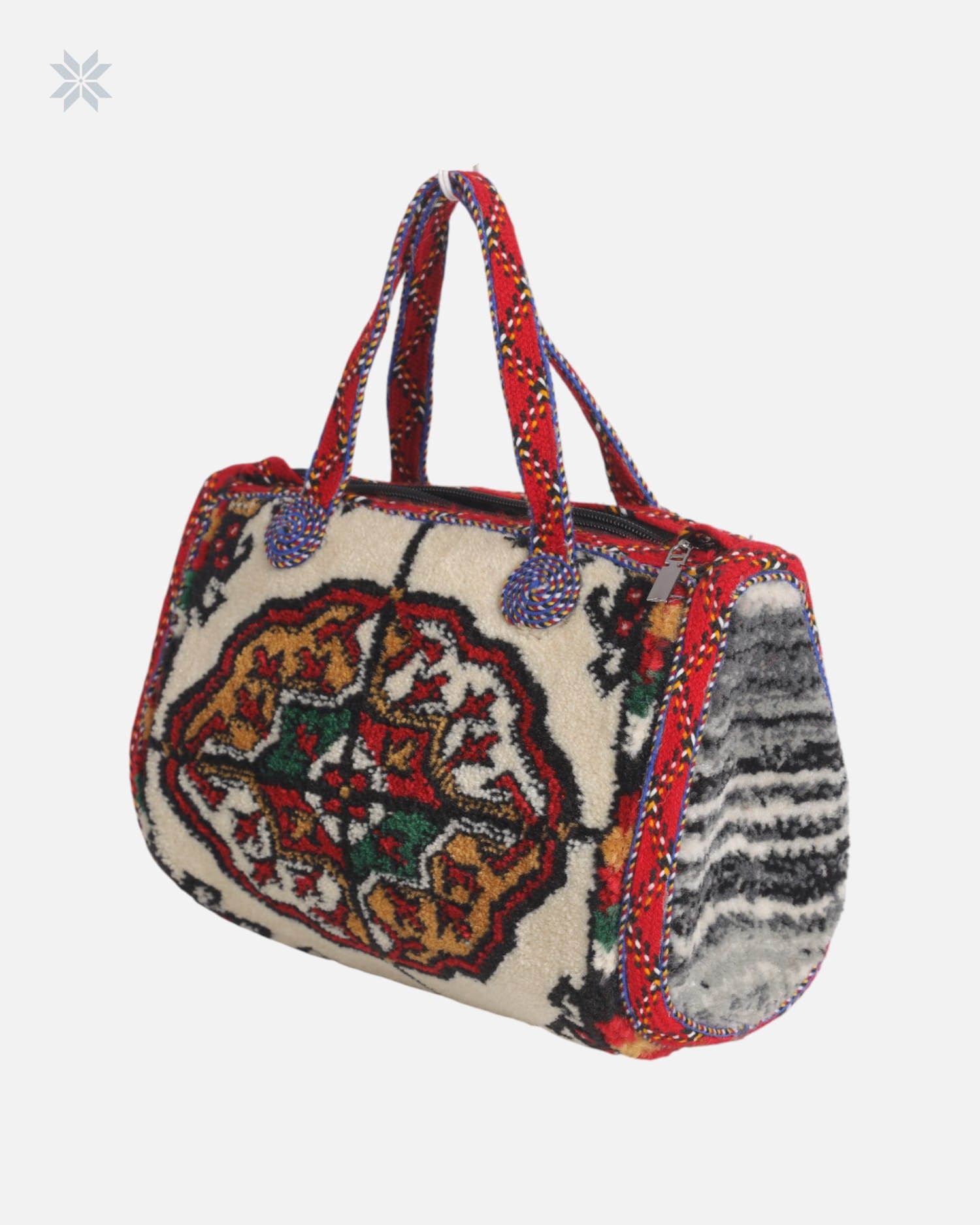 Handwoven Carpet Bag with Traditional Afghan Design