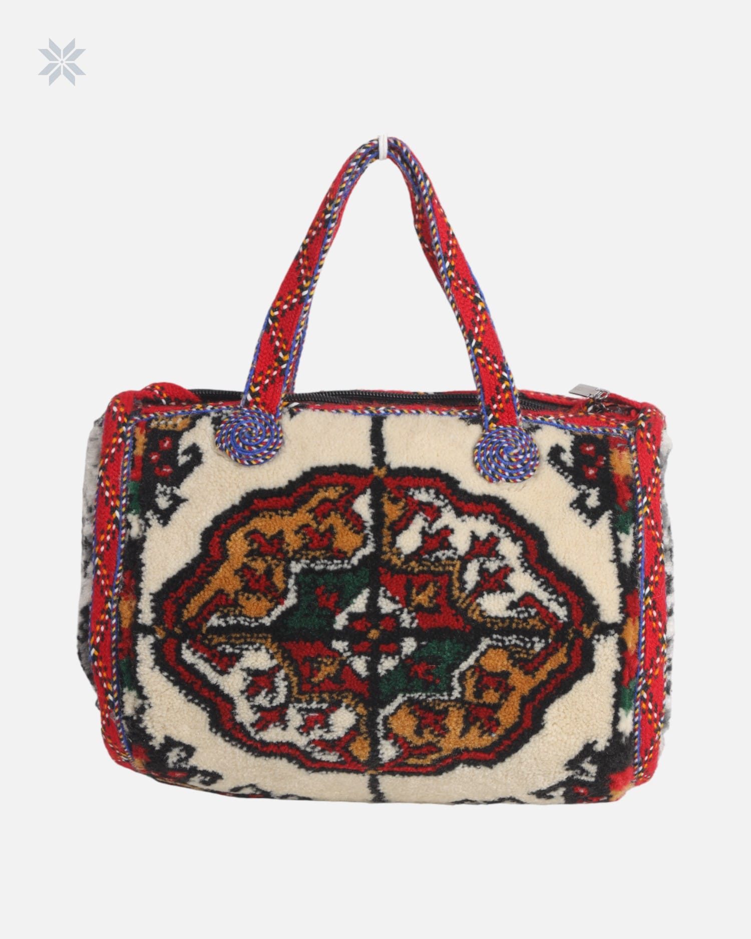 Handwoven Carpet Bag with Traditional Afghan Design