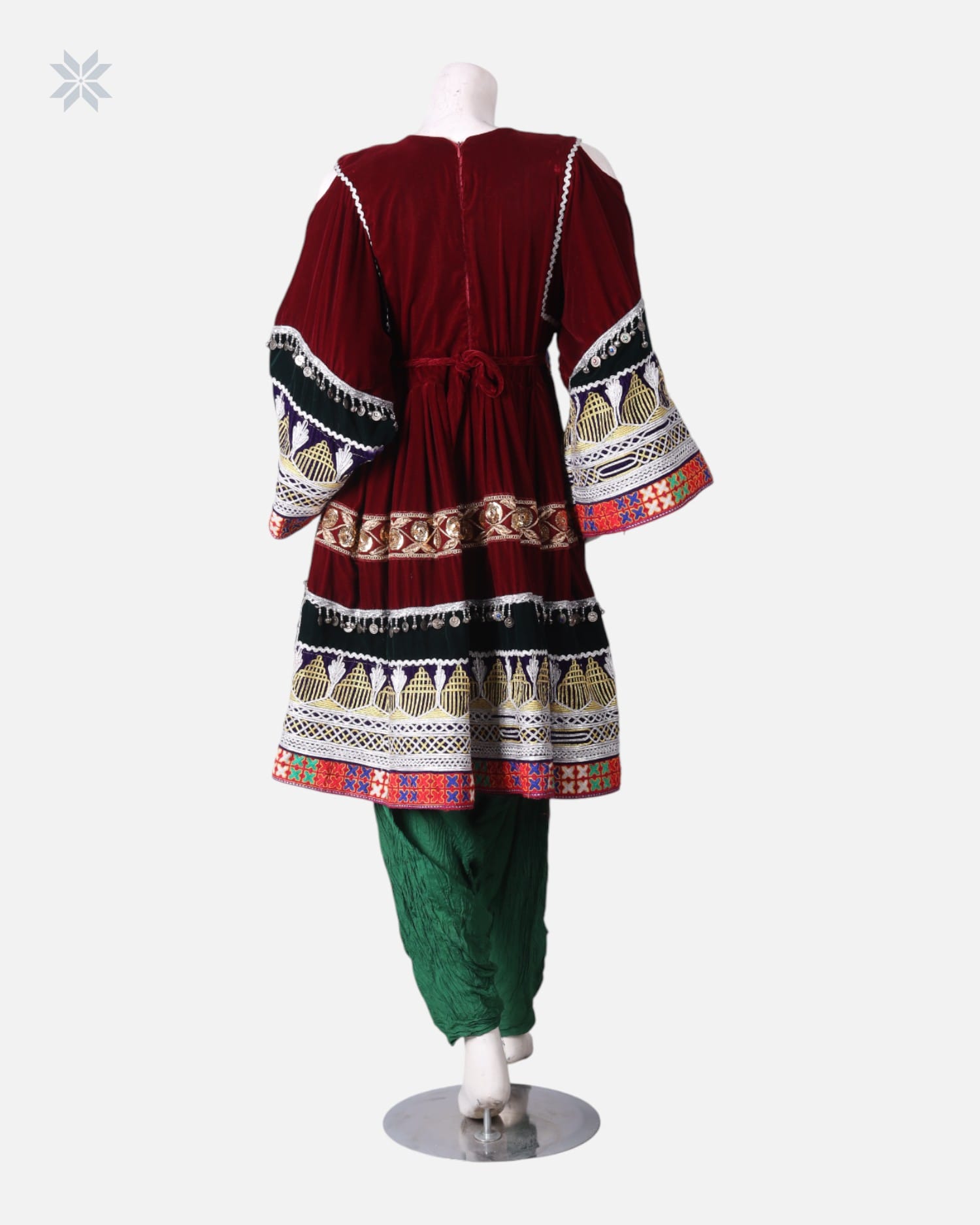 Multi Colored Afghan Velvet Dress