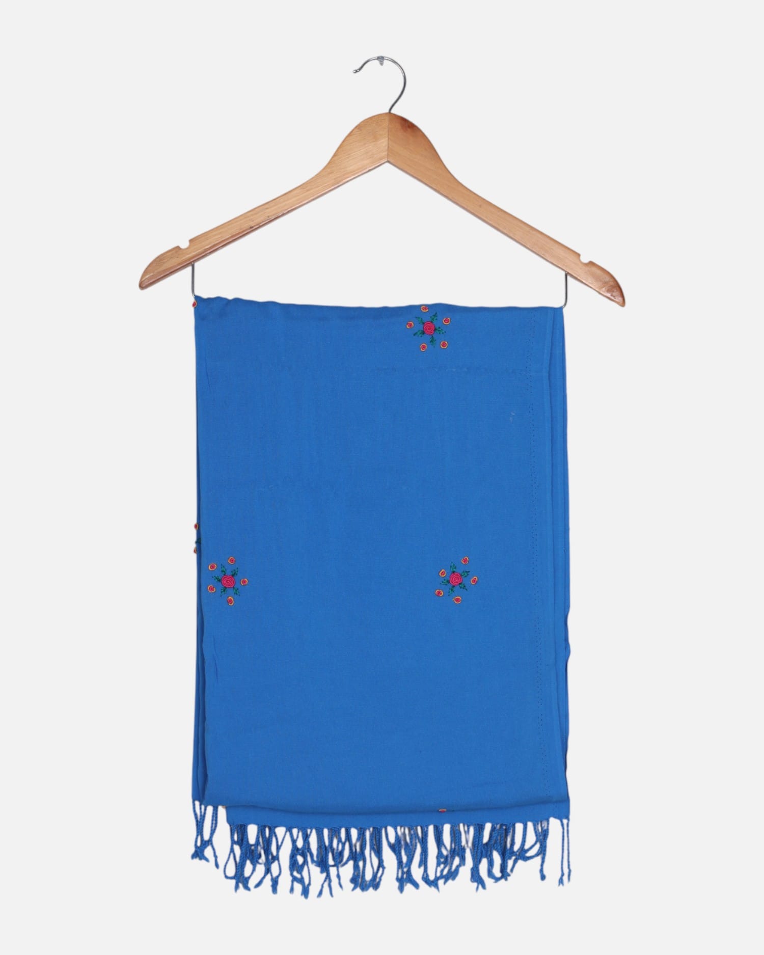 Blue Cotton Afghan Scarf