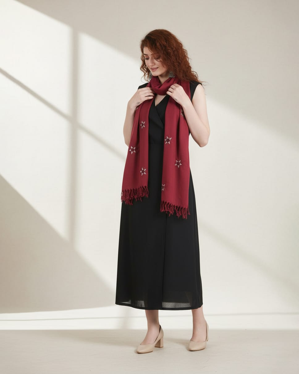 Traditional Scarf, Artisan embroidery Shawl