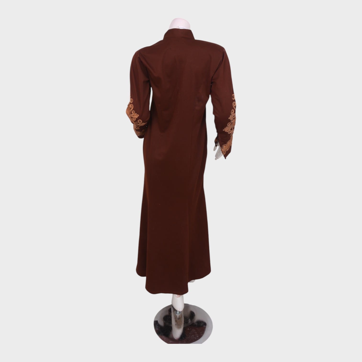 Afghani Brown Dress with Intricate Embroidery
