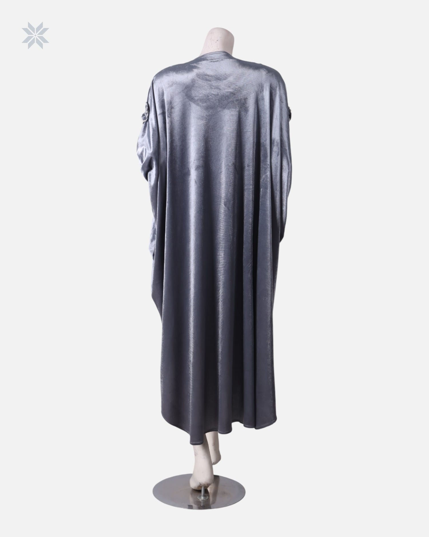 Silver Velvet Hijab Dress