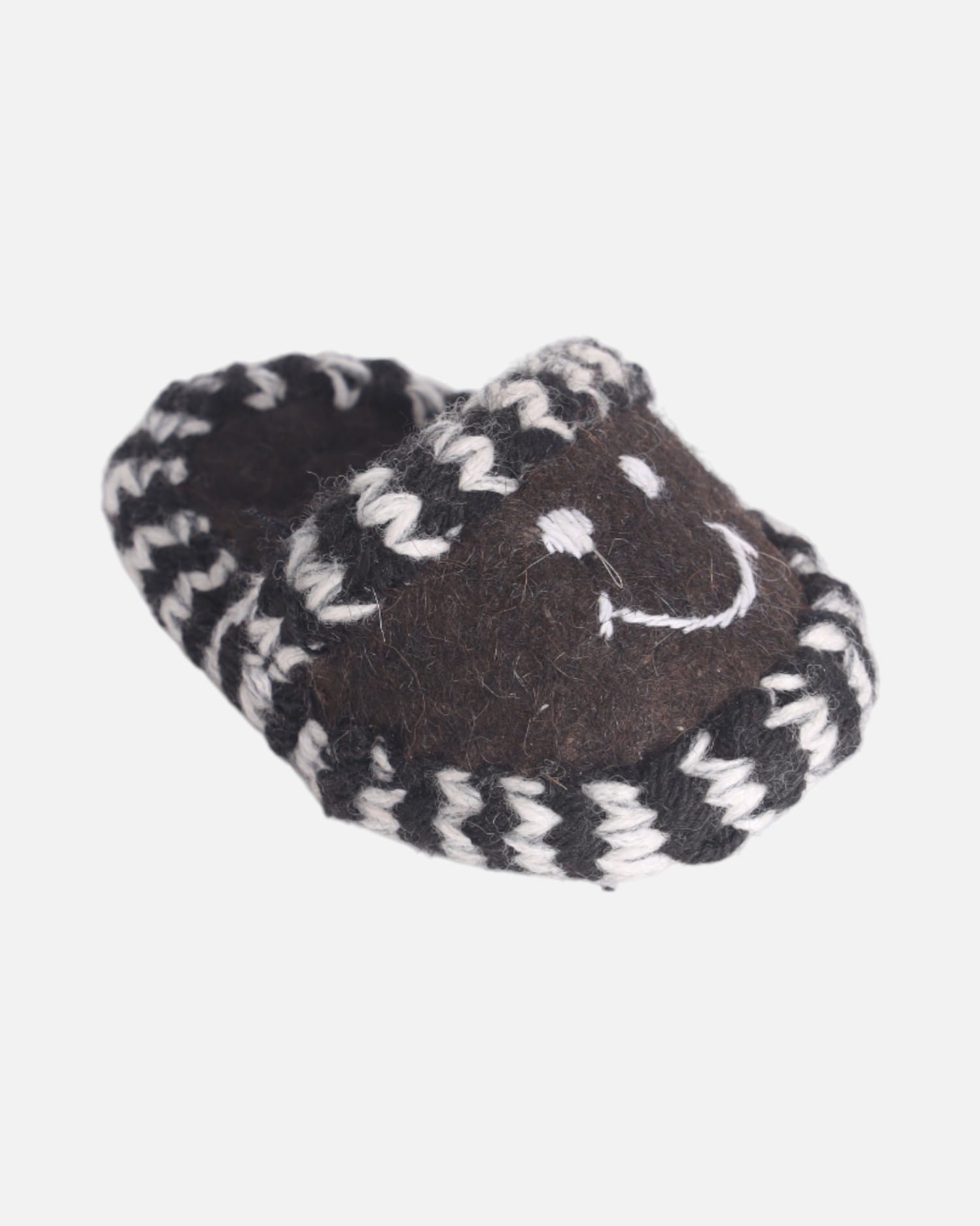 Kids Wool Felt Slippers with Smiling Face
