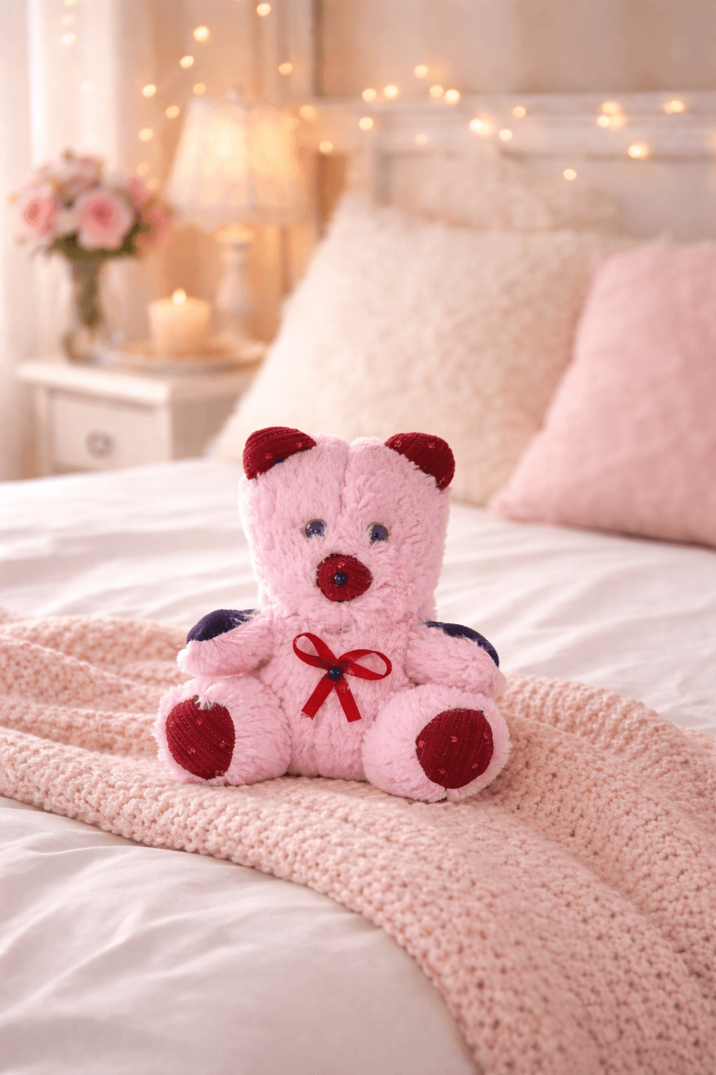 Cute Pink Plush Teddy Bear