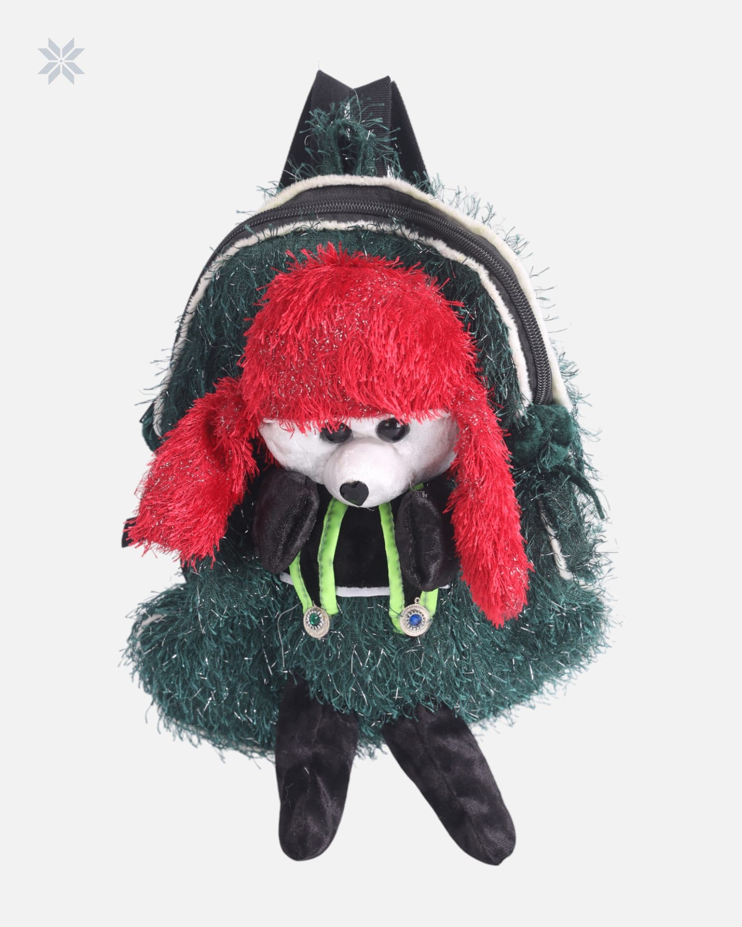 Red and Green Plush Bag for Kids