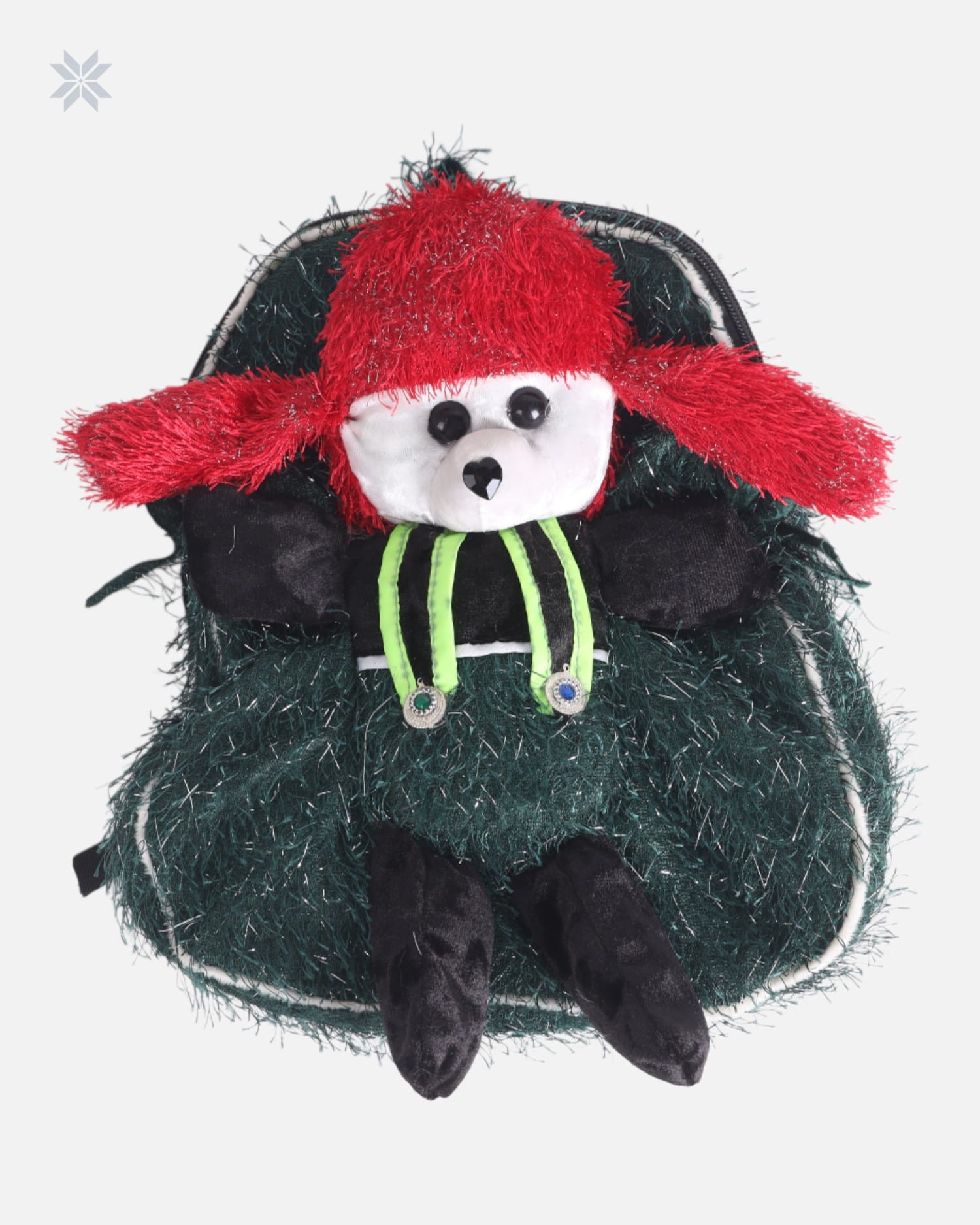 Red and Green Plush Bag for Kids